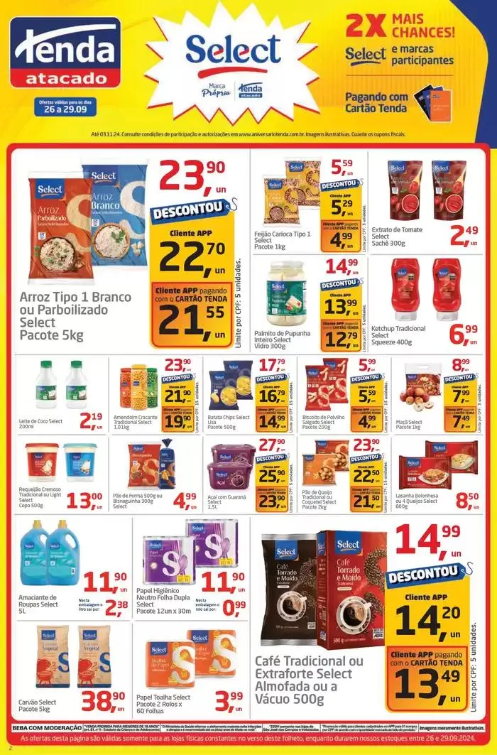 Encarte de ANIVERSÁRIO TÔ NO TENDA TÔ NO LUCRO 26 de setembro até 29 de setembro 2024 - Pagina 2