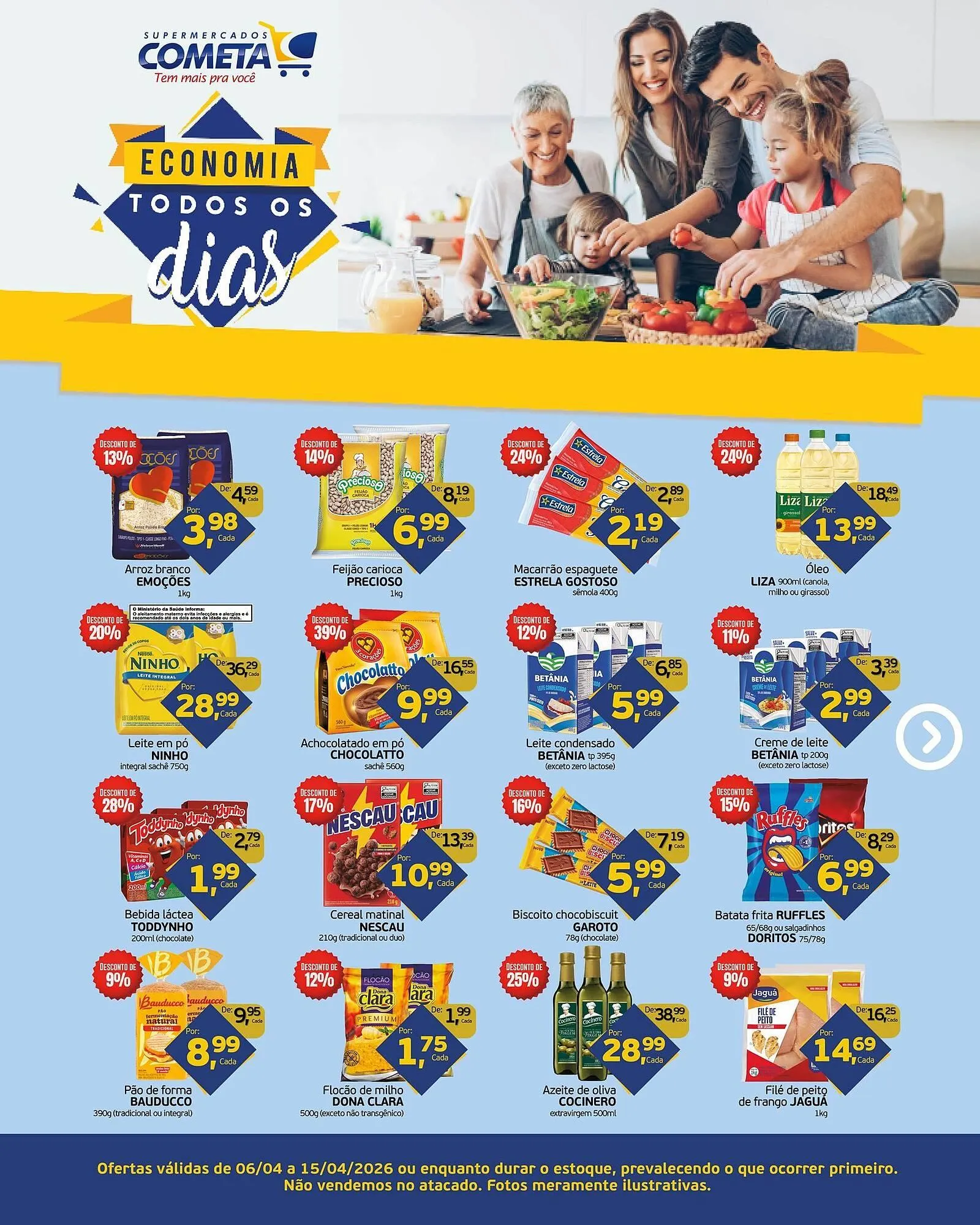 Encarte de Encarte Cometa Supermercados 6 de abril até 15 de abril 2026 - Pagina 1