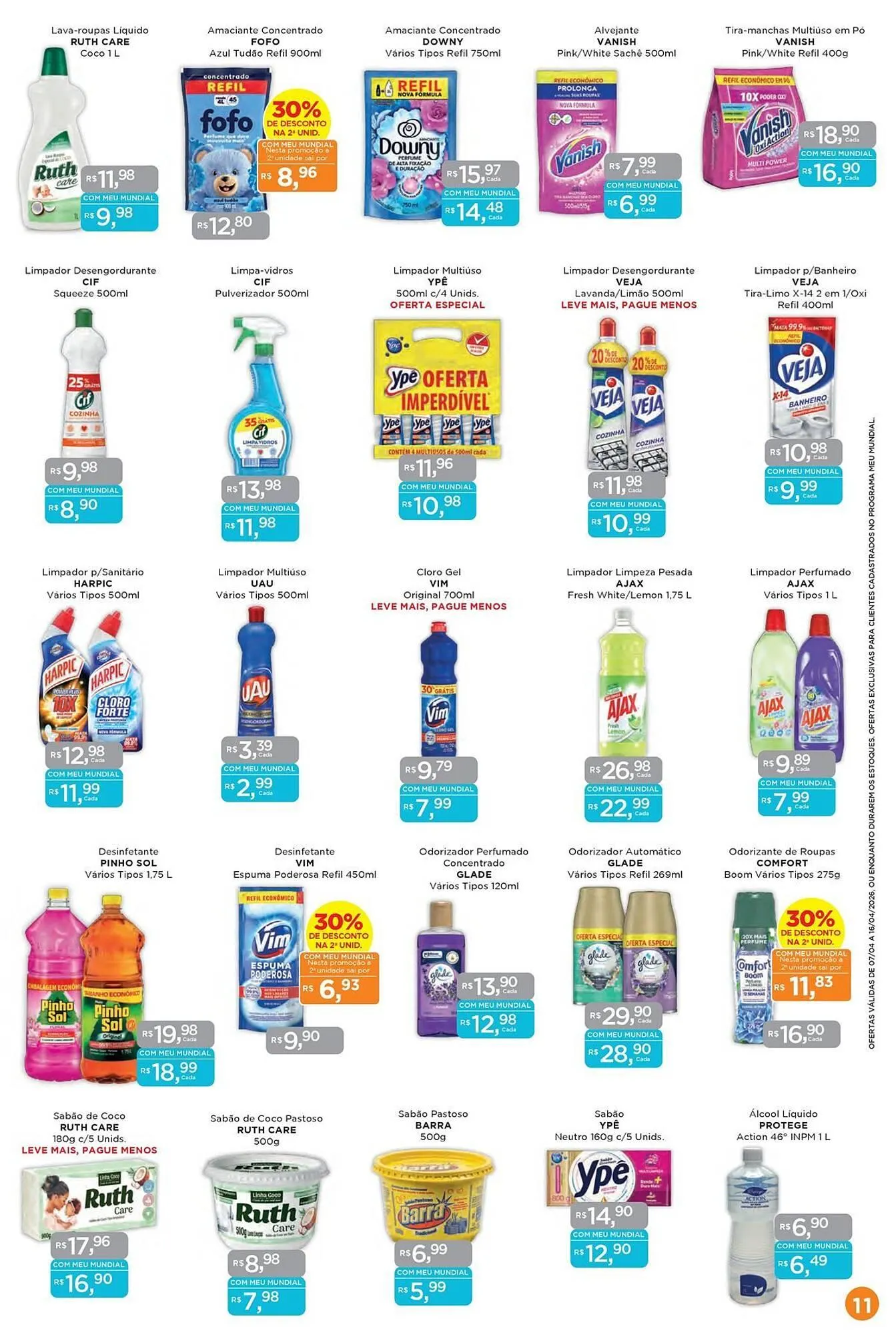 Encarte de Encarte Supermercados Mundial 7 de abril até 16 de abril 2026 - Pagina 11