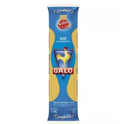 Macarrão Sêmolado Espaguete N8 Galo 500G