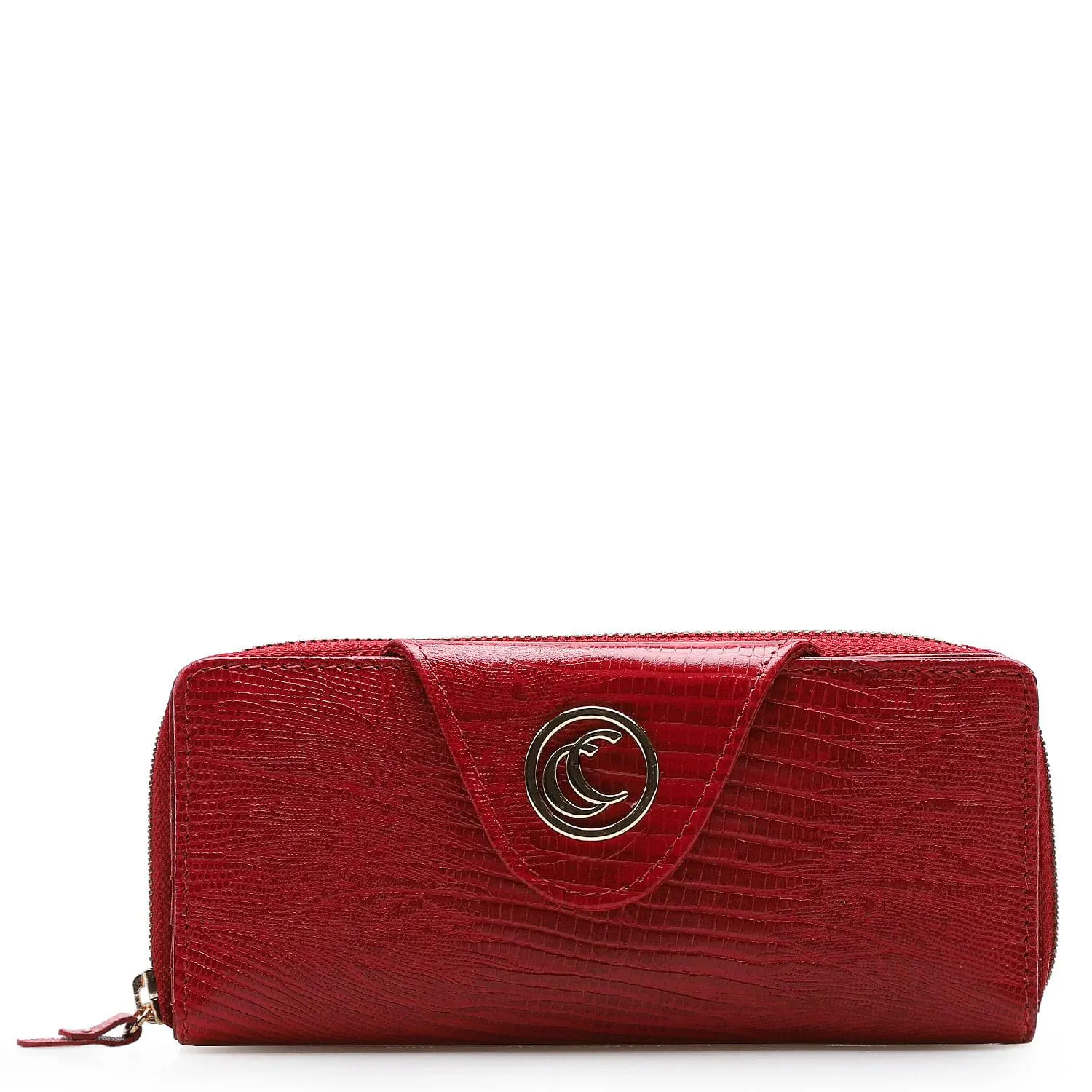 Carteira Feminina Couro Lezard Vermelho