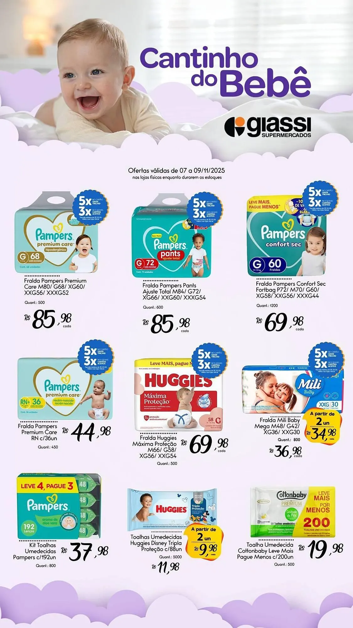 Encarte de Encarte Giassi Supermercados 7 de novembro até 9 de novembro 2025 - Pagina 1