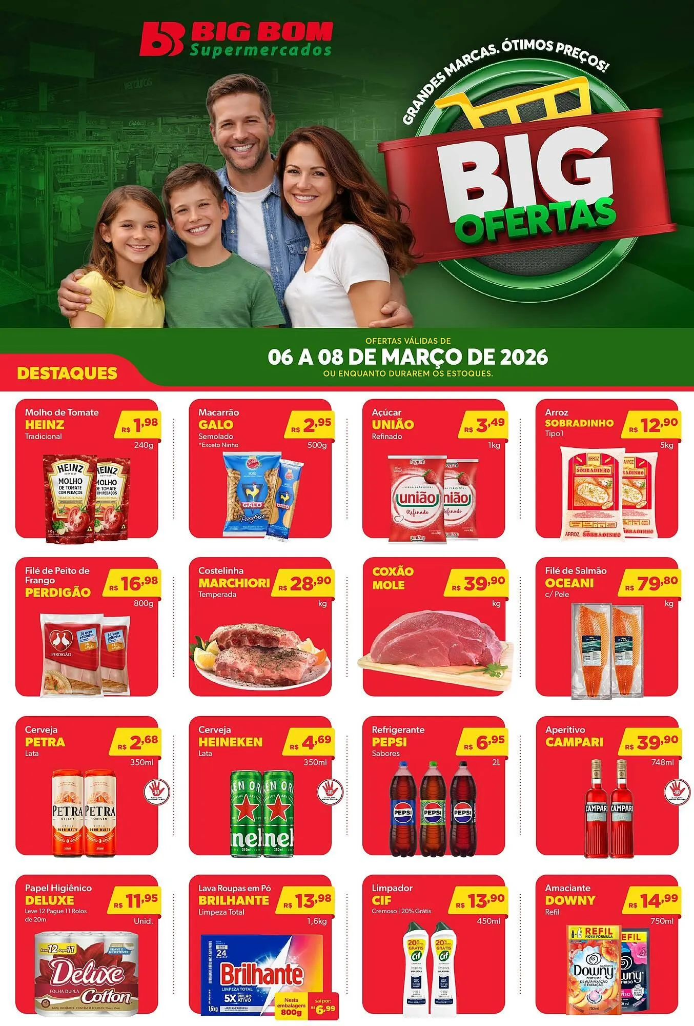 Encarte de Catálogo Big Bom Supermercados 6 de março até 8 de março 2026 - Pagina 1