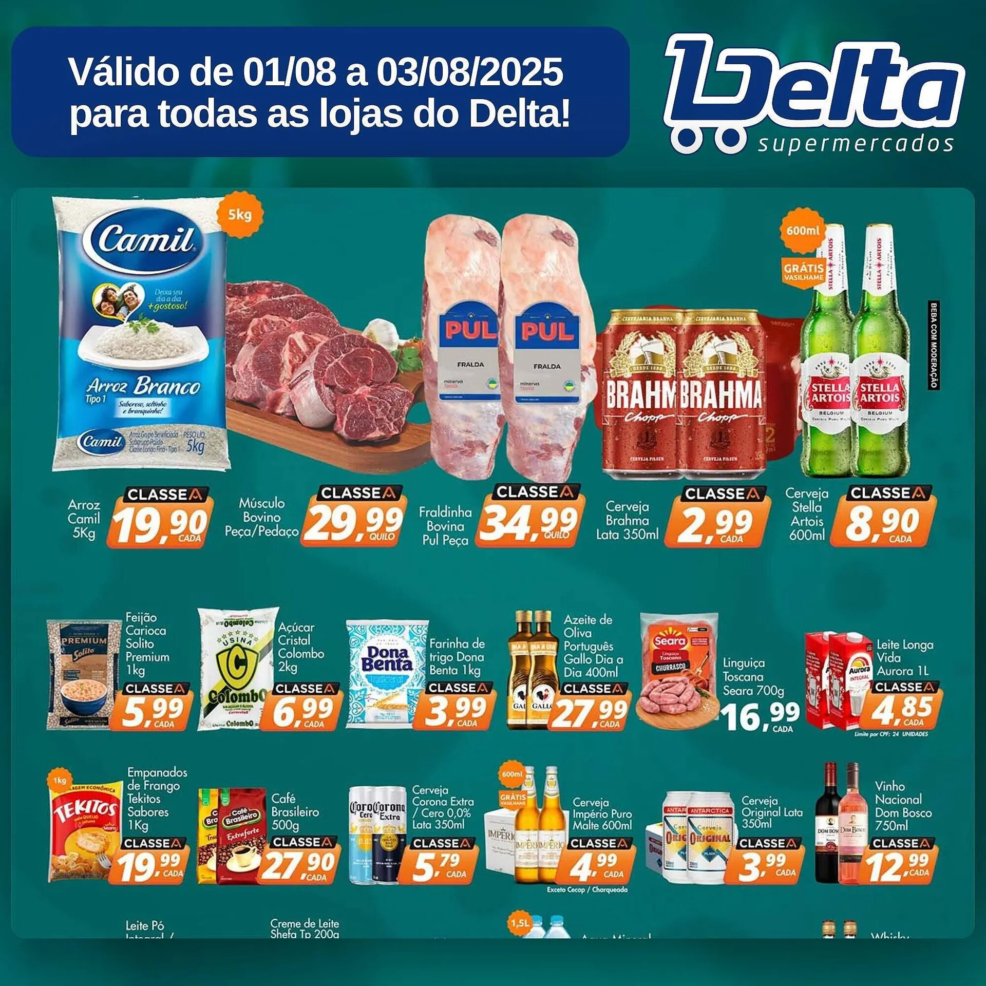 Encarte de Catálogo Delta Supermercados 1 de agosto até 2 de agosto 2025 - Pagina 1