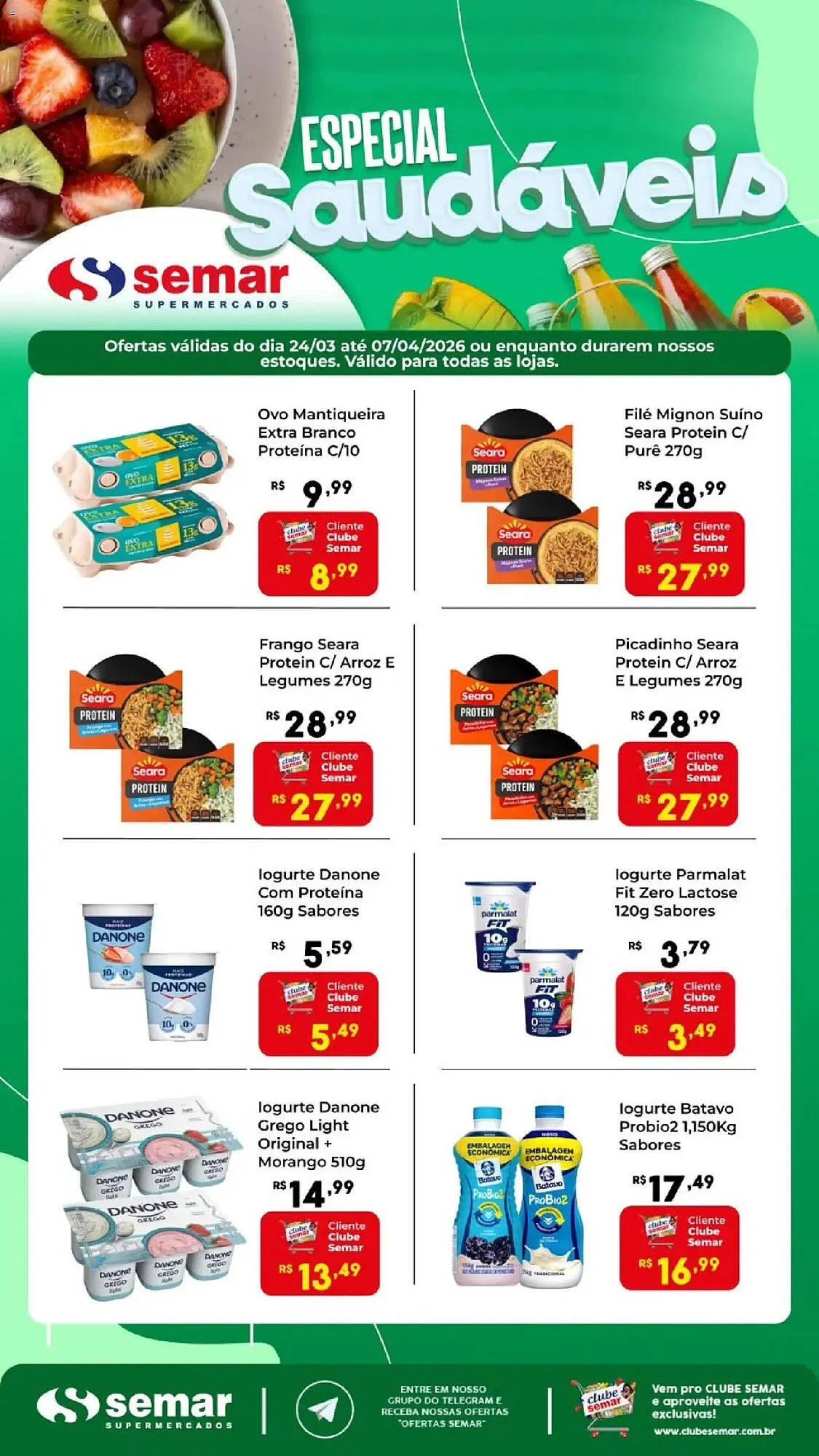 Encarte de Folheto Semar Supermercado 24 de março até 8 de abril 2026 - Pagina 1
