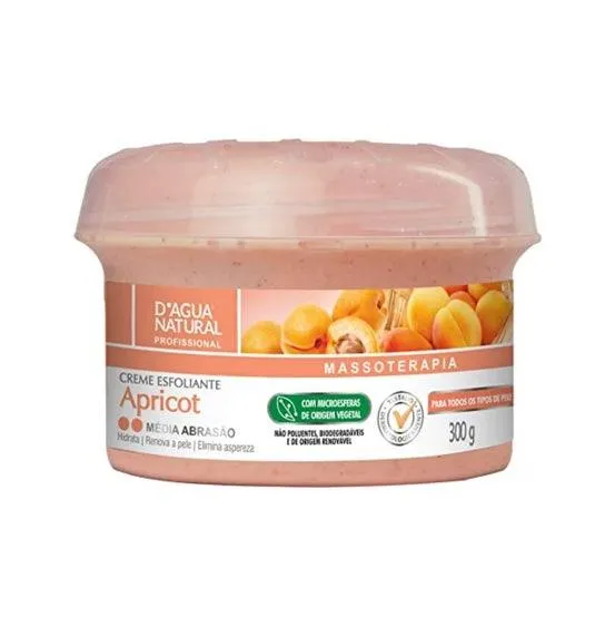 Creme Esfoliante Corpo D Agua Natural Apricot Média Abrasão 300gr