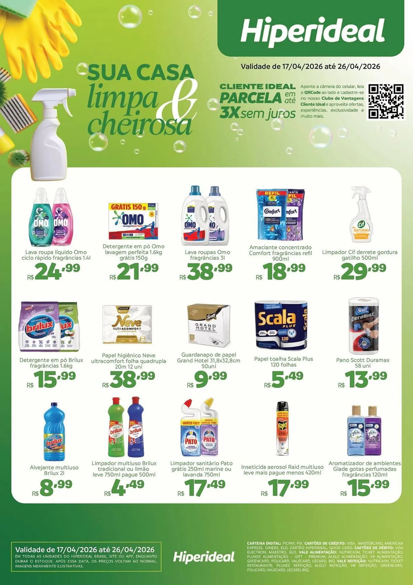 Encarte de Catálogo Hiperideal Supermercados 17 de abril até 26 de abril 2026 - Pagina 1