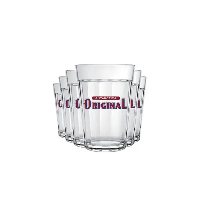Jogo Copo Americano Original Antártica 190ml com 6 peças