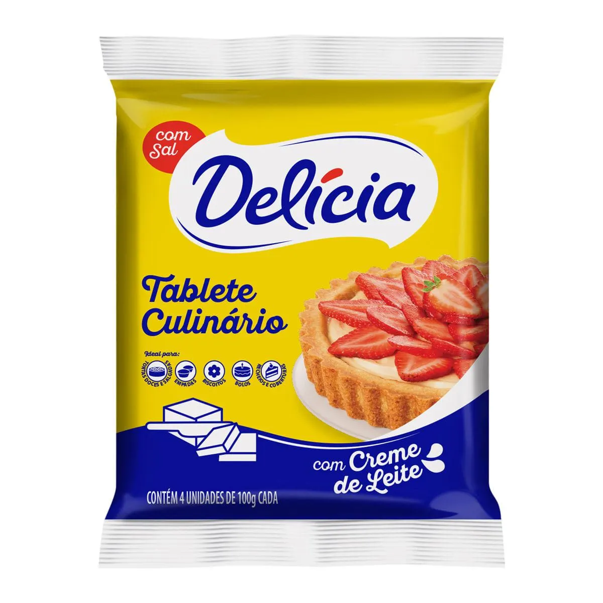 Margarina Delicia 400 gramas Tablete Culinario
