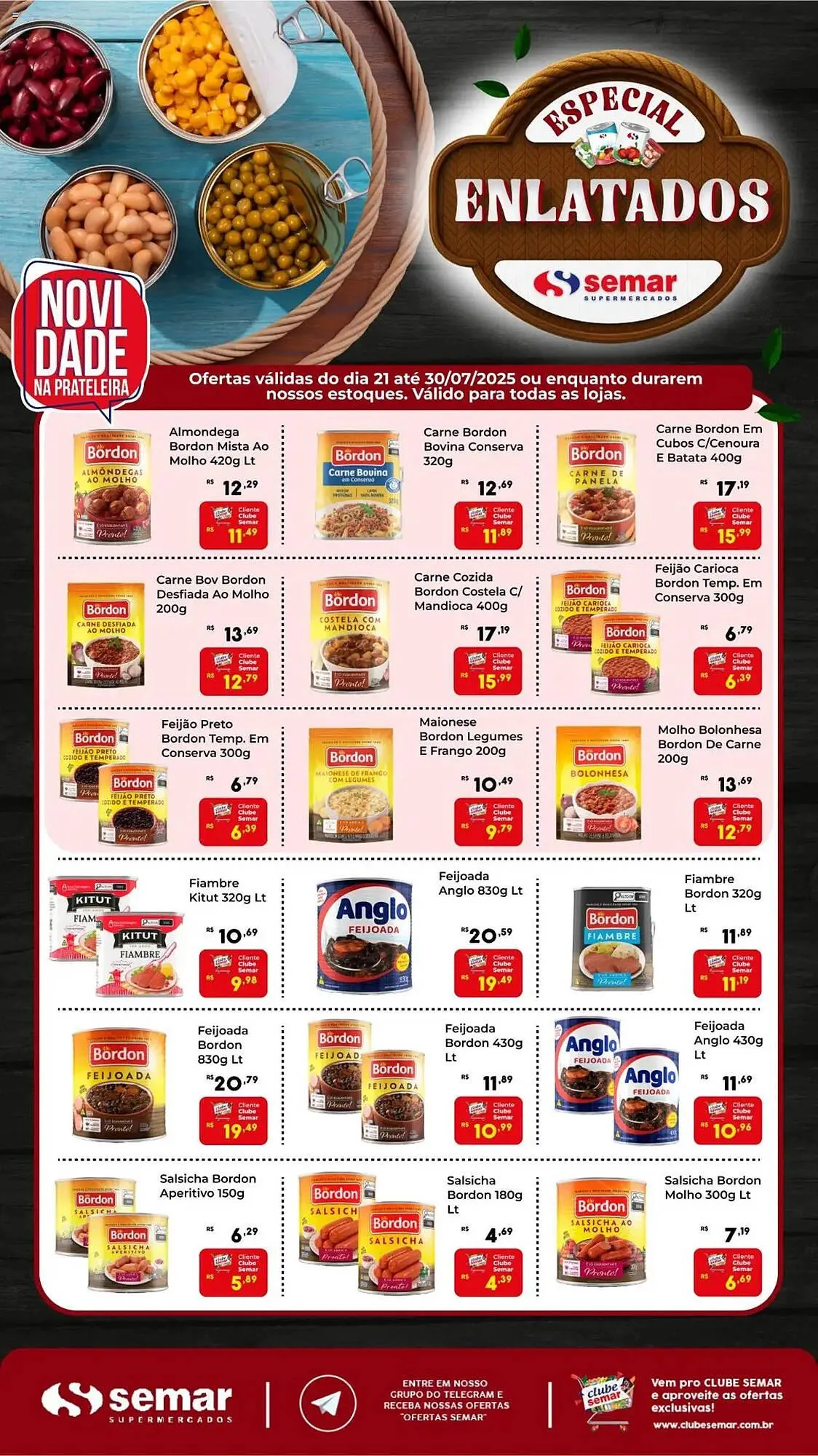 Encarte de Catálogo Semar Supermercado 21 de julho até 30 de julho 2025 - Pagina 1