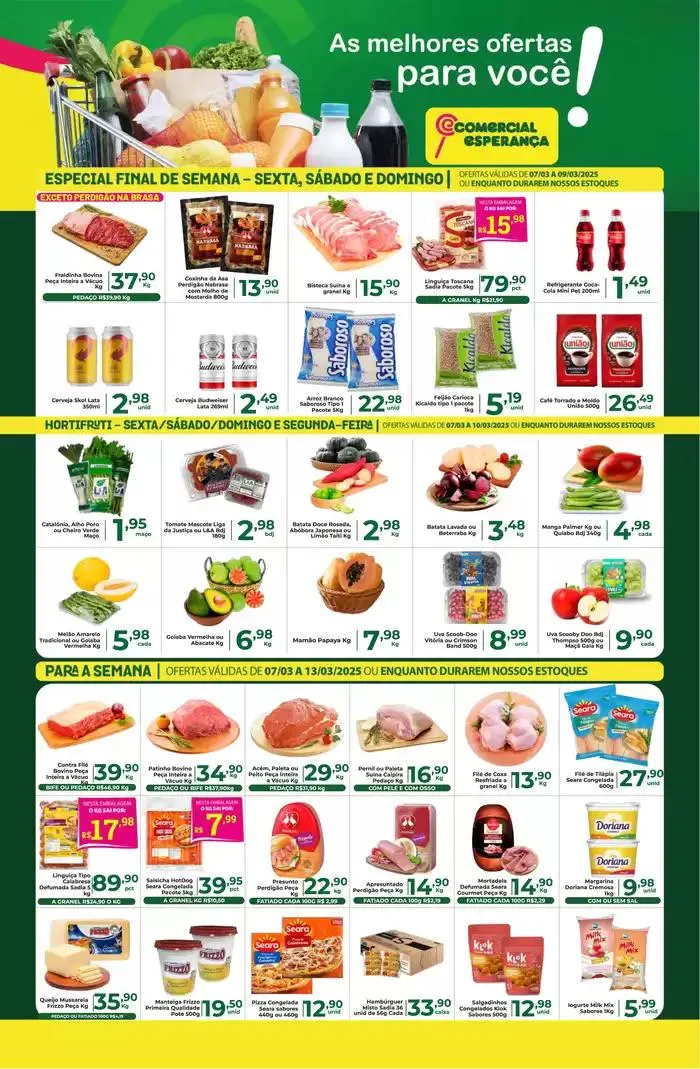Encarte de Ofertas Comercial Esperança 7 de março até 13 de março 2025 - Pagina 1