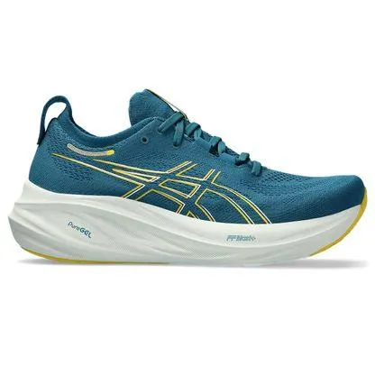 Tênis ASICS GEL-Nimbus 26 - Masculino - Verde com Branco e Amarelo
