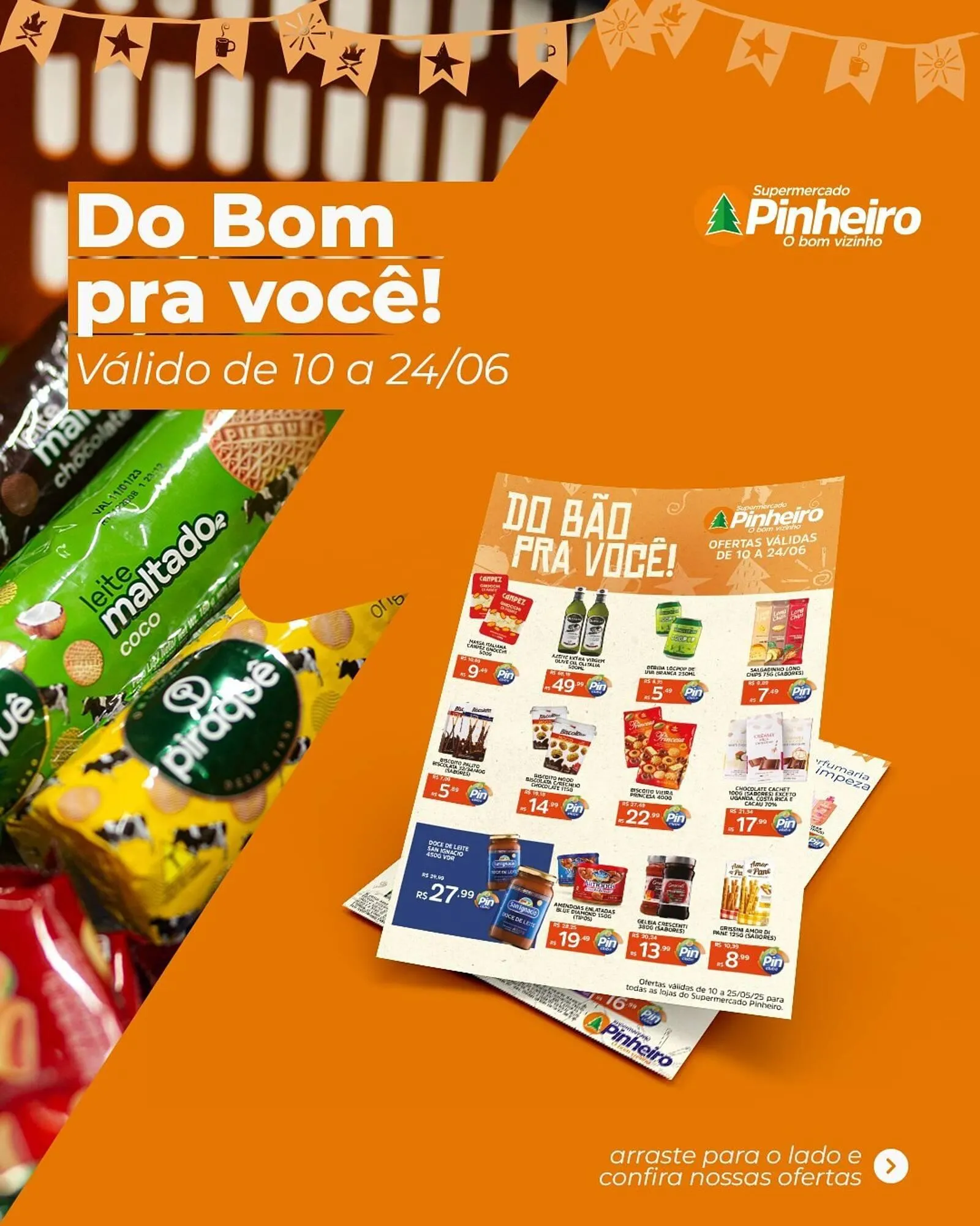 Encarte de Catálogo Pinheiro Supermercado 10 de junho até 24 de junho 2025 - Pagina 1