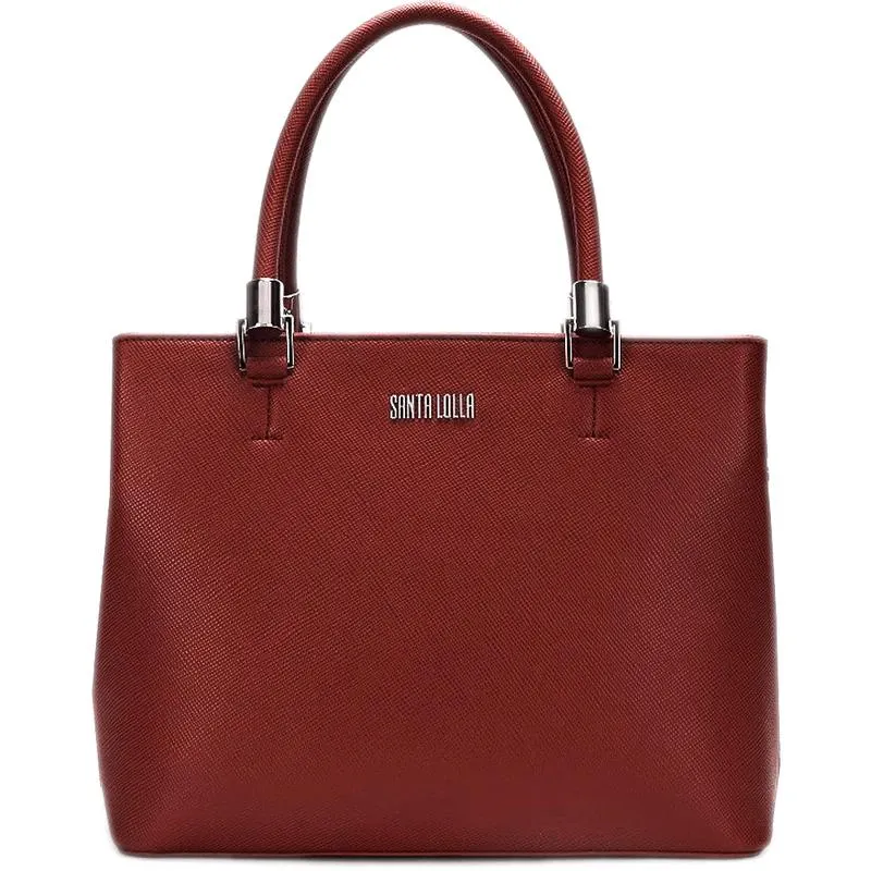 Bolsa estruturada risco quadrada transversal marrom