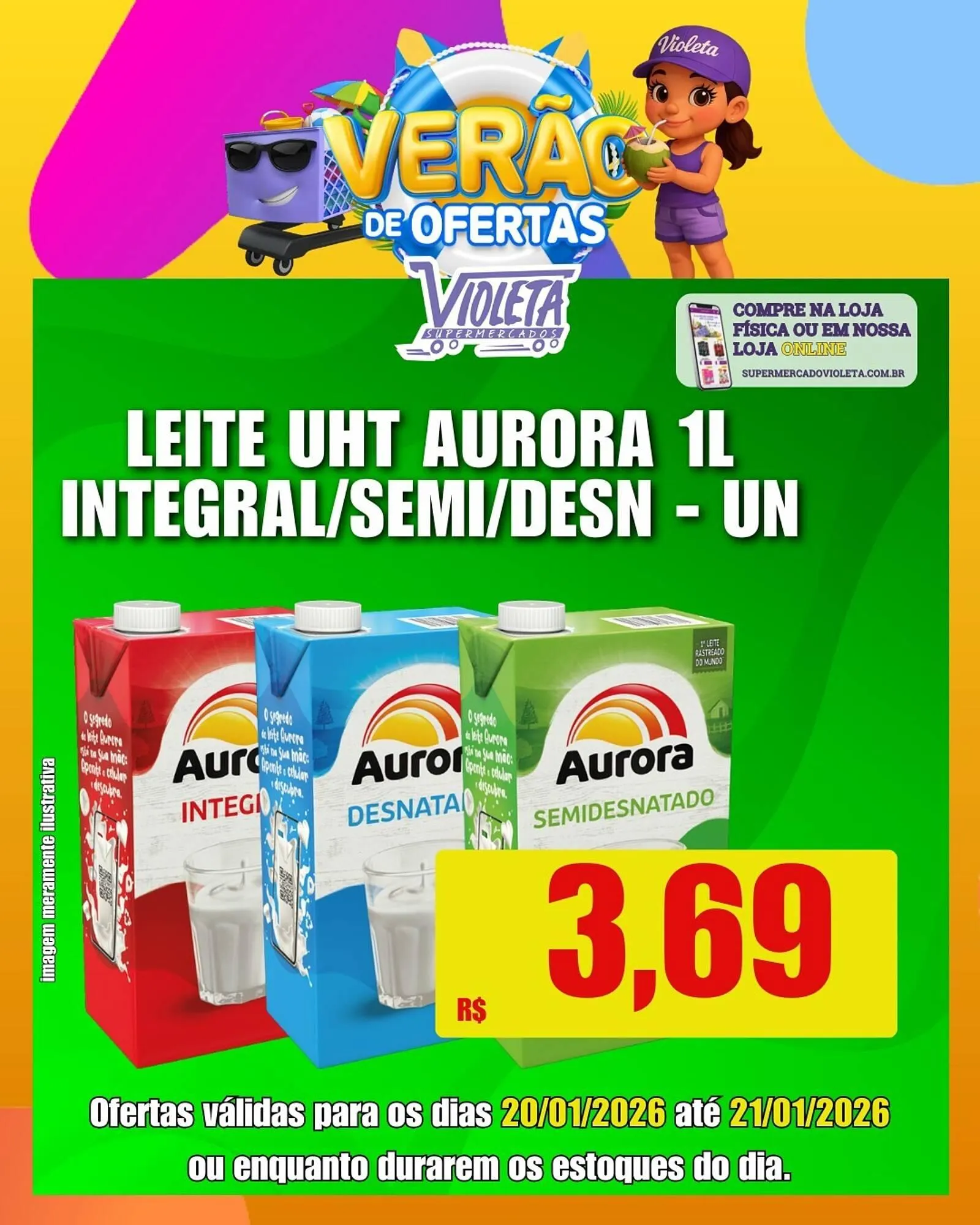 Encarte de Catálogo Violeta Supermercados 20 de janeiro até 21 de janeiro 2026 - Pagina 1