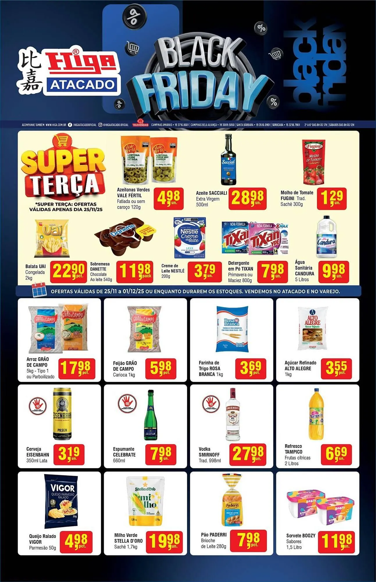 Encarte de Folheto Higa Atacado 25 de novembro até 30 de novembro 2025 - Pagina 1