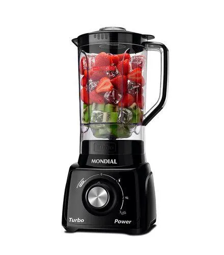 Liquidificador Turbo Power com Filtro Preto Mondial 1,6L L99FB 220V
