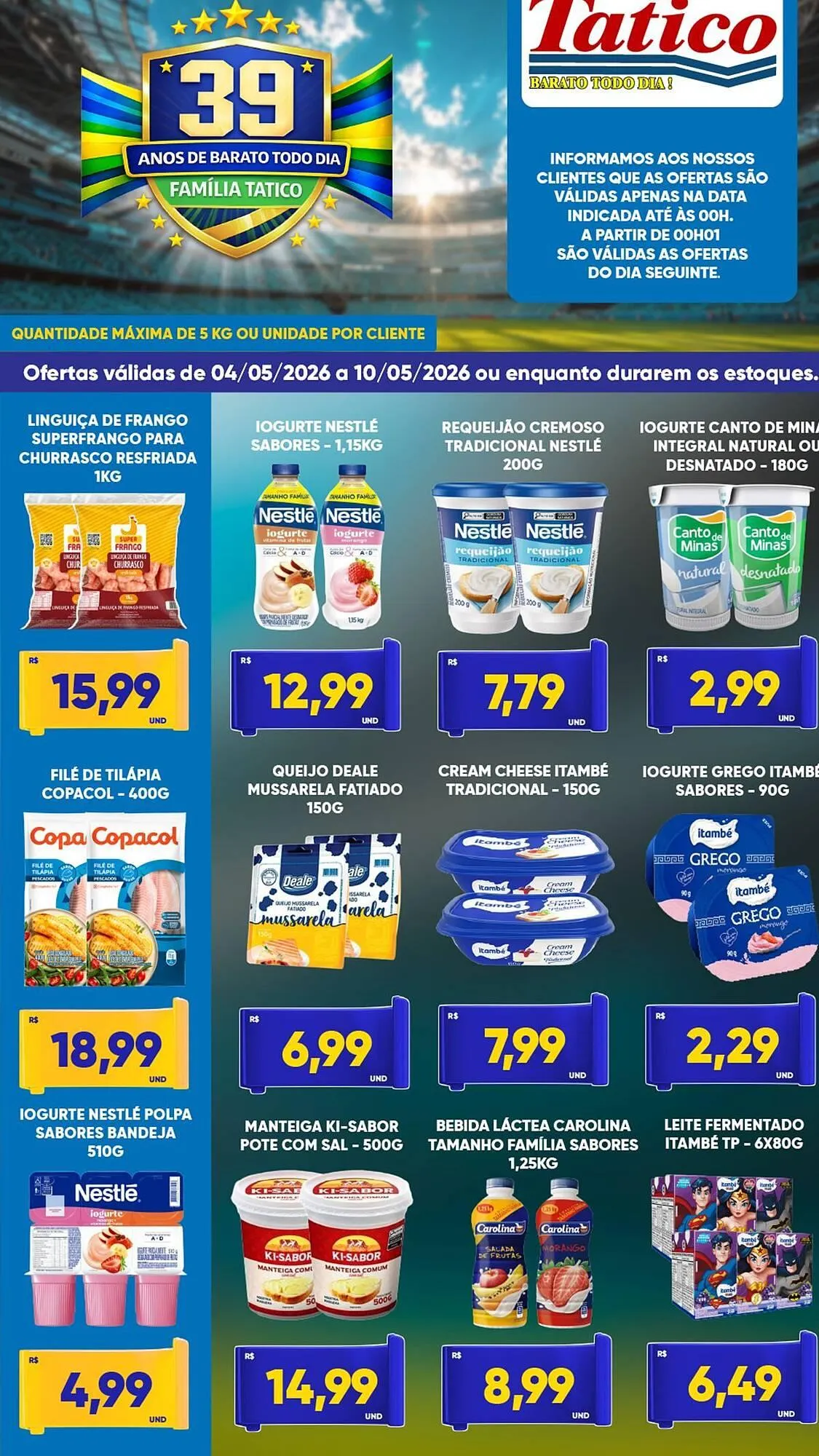 Encarte de Tabloide Tatico 4 de maio até 10 de maio 2026 - Pagina 1