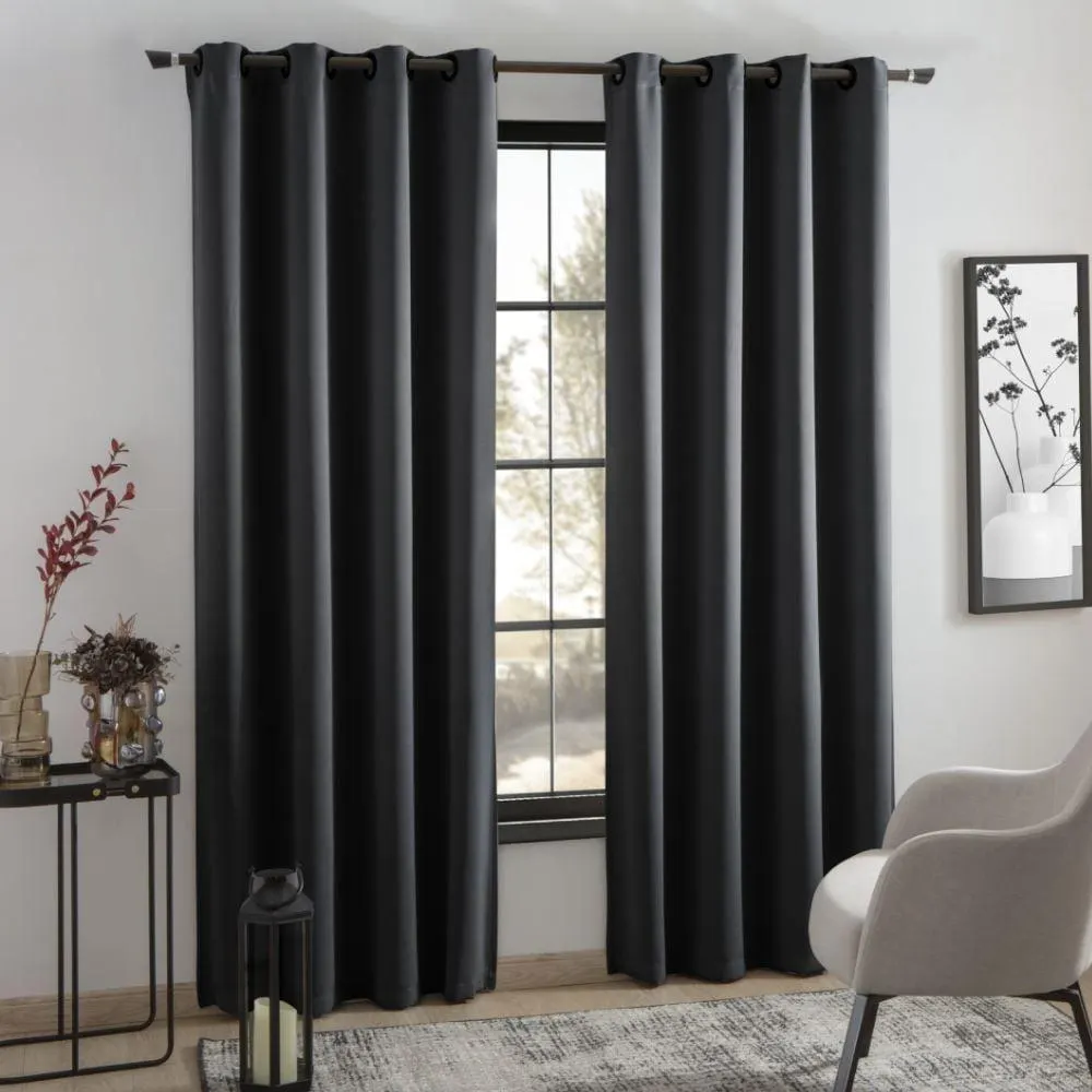 Cortina Para Quarto E Sala 2,60X2,30 M Corta Luz Tecido Havan Casa - Preto