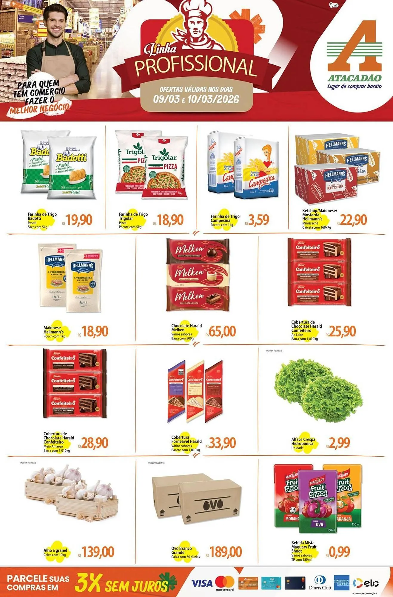 Encarte de Folheto Atacadão 9 de março até 10 de março 2026 - Pagina 1