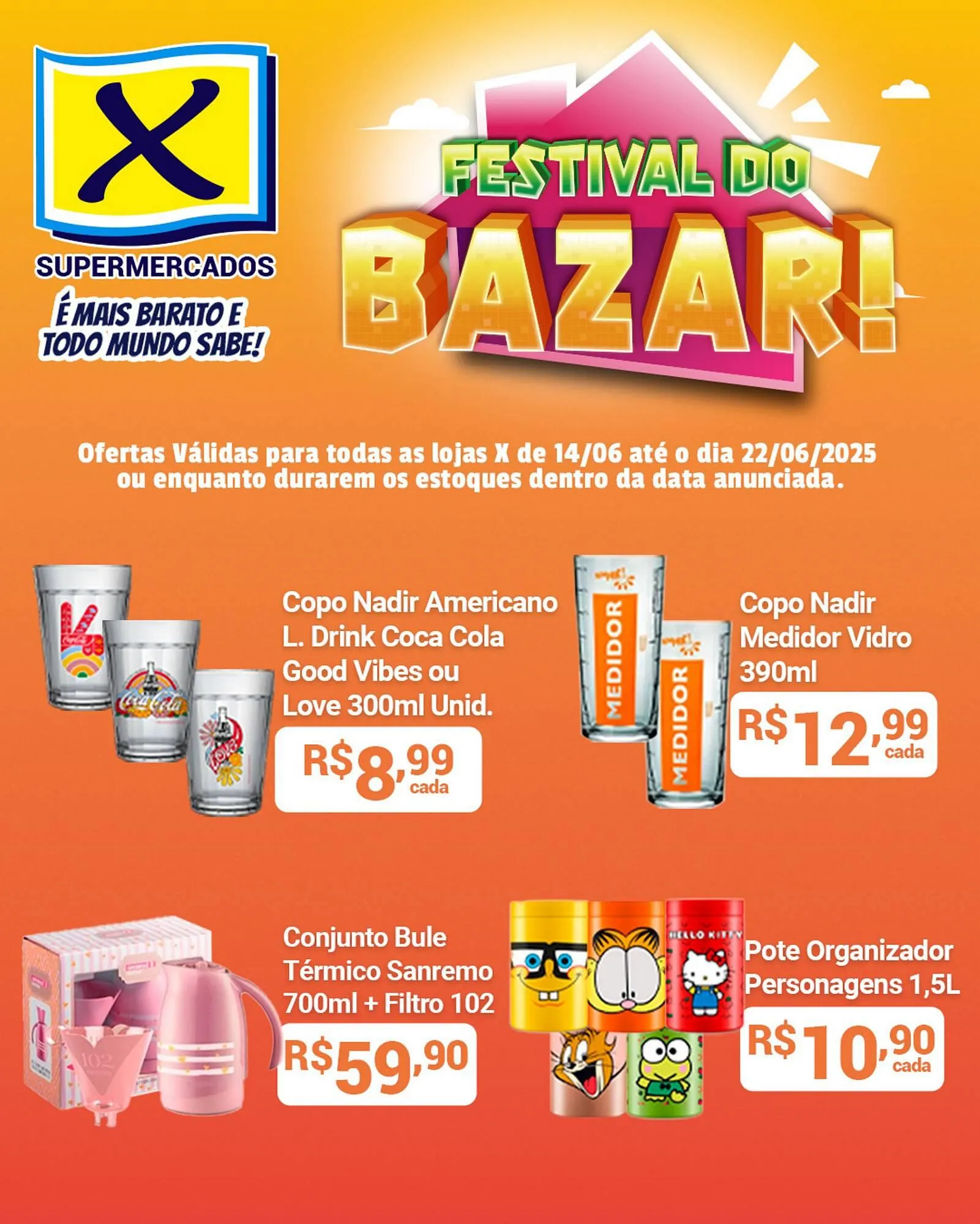 Encarte de Catálogo X Supermercados 14 de junho até 22 de junho 2025 - Pagina 3