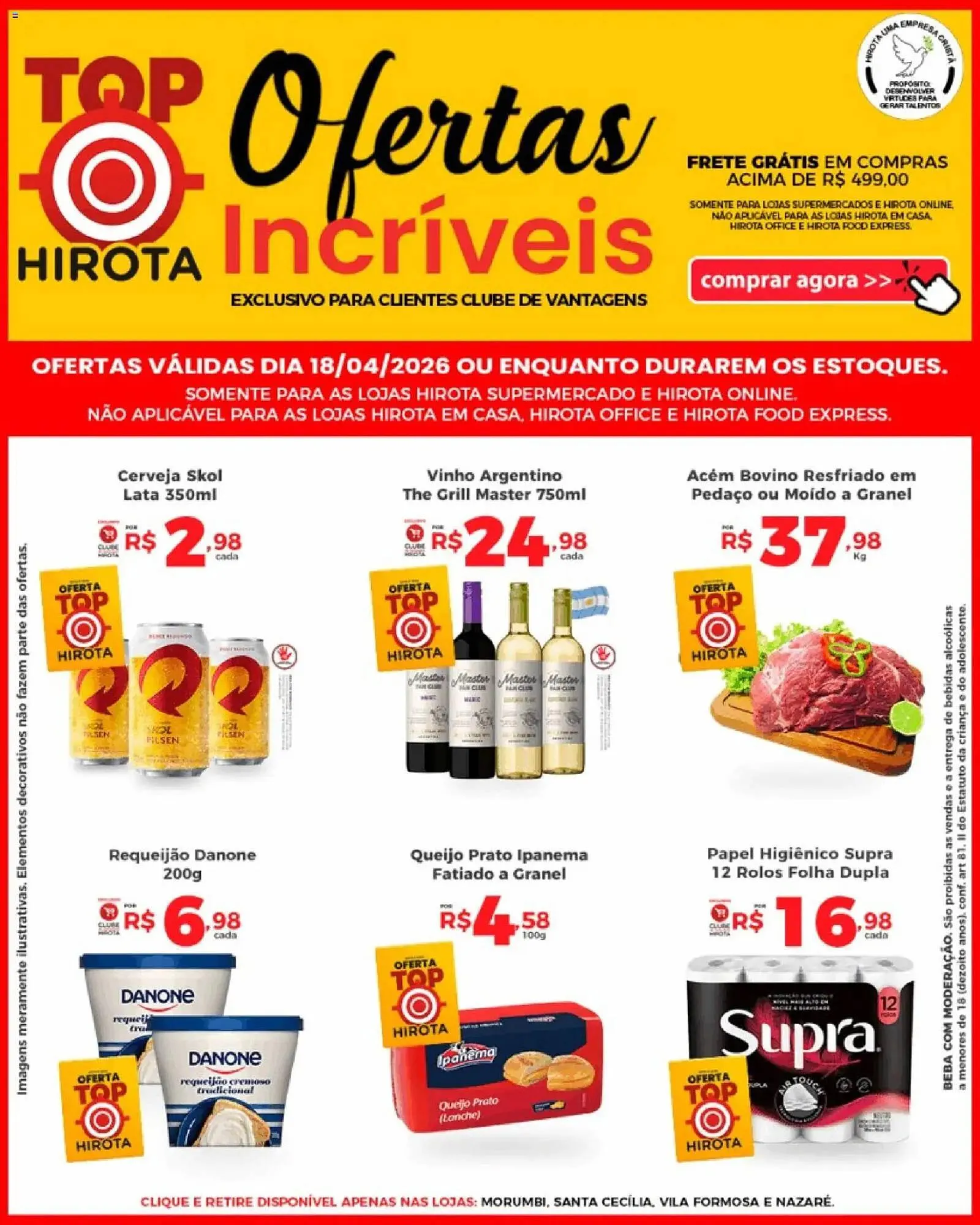 Encarte de Catálogo Hirota Food Supermercado 18 de abril até 18 de abril 2026 - Pagina 1