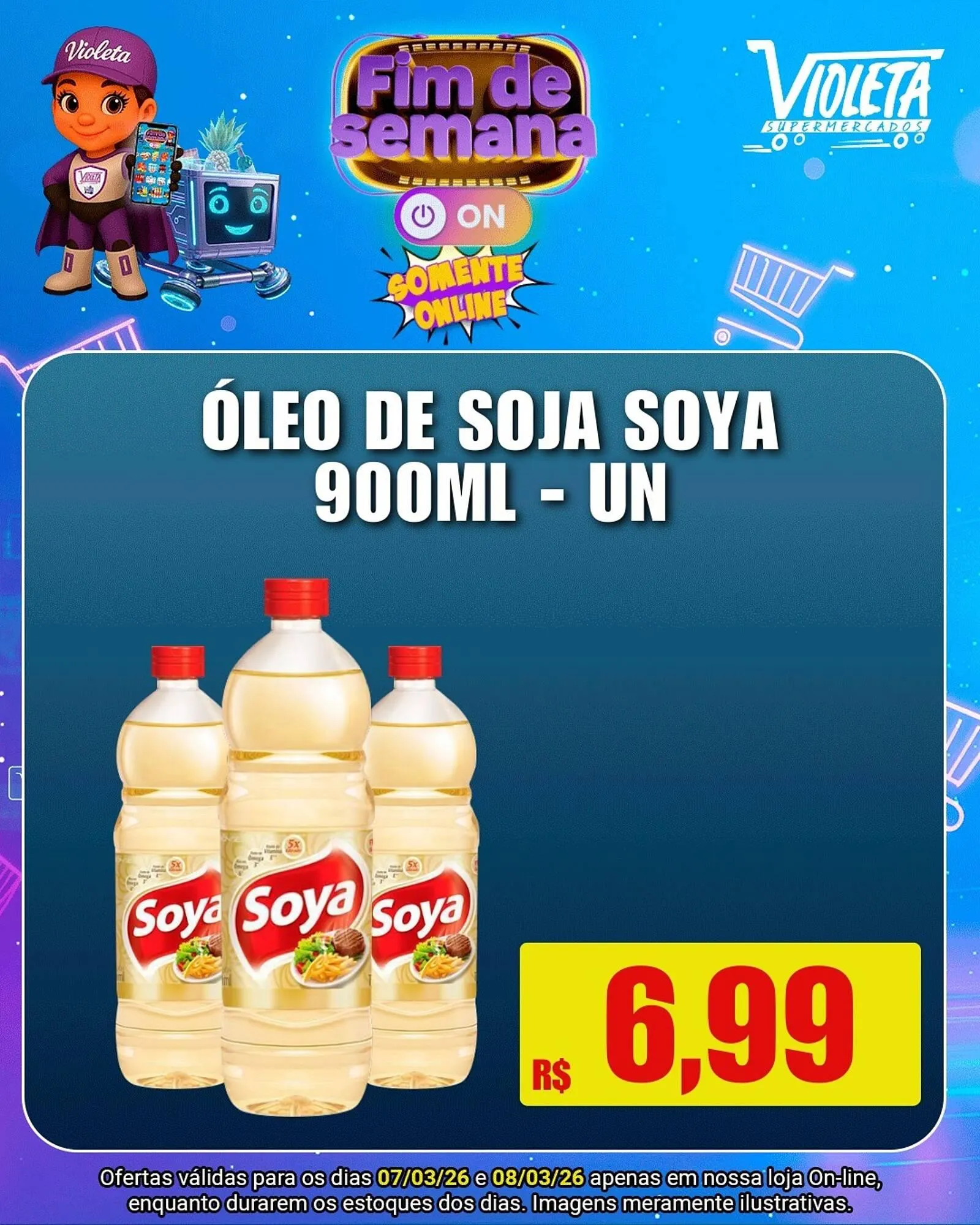 Encarte de Catálogo Violeta Supermercados 7 de março até 8 de março 2026 - Pagina 1