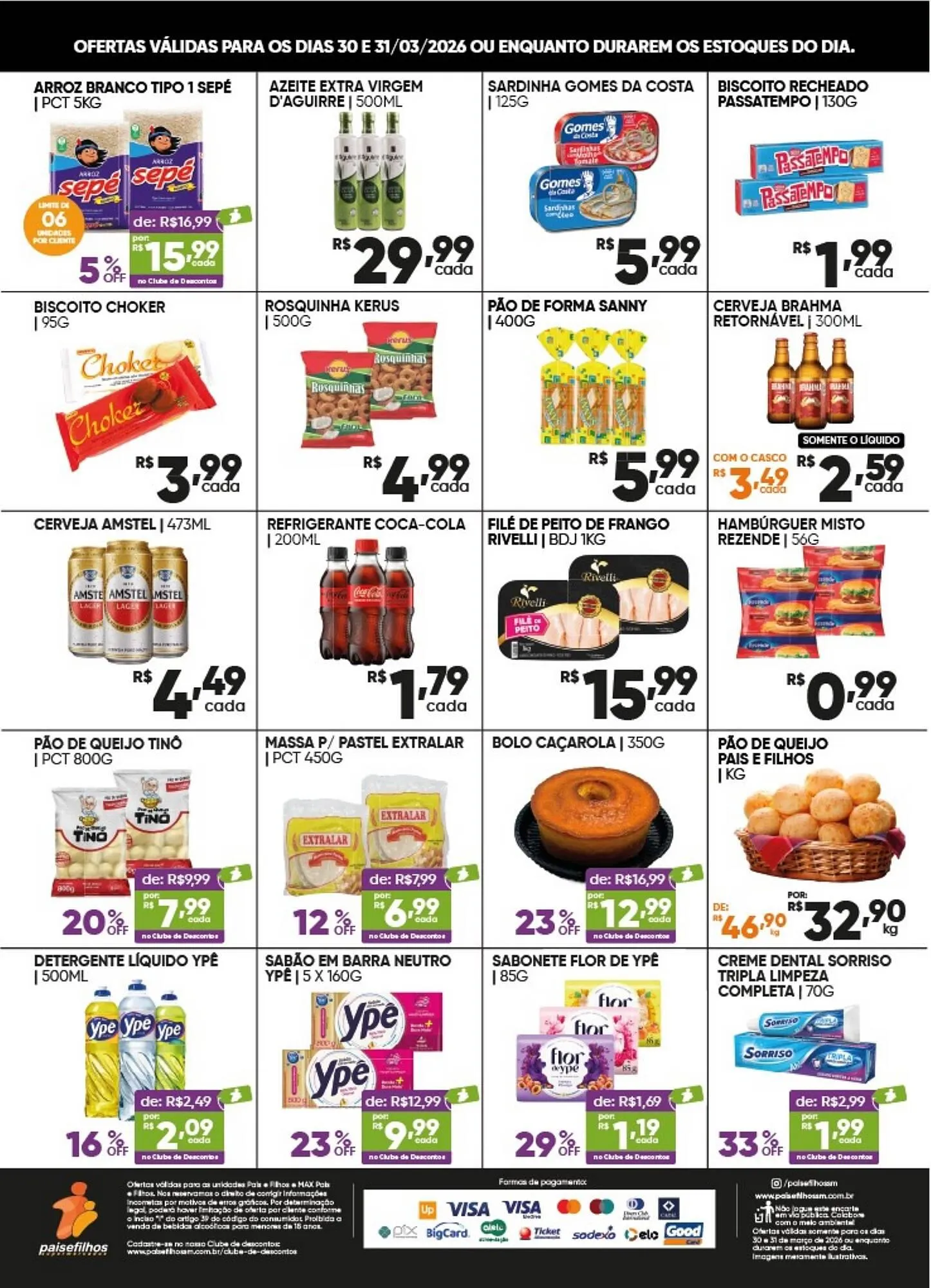 Encarte de Catálogo Pais e Filhos Supermercados 30 de março até 31 de março 2026 - Pagina 2