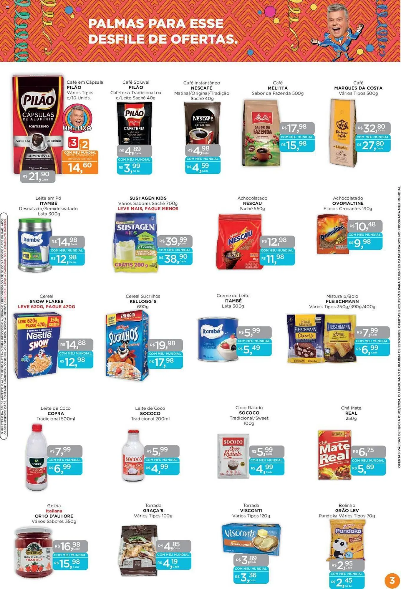 Encarte de Catálogo Supermercados Mundial 18 de janeiro até 1 de fevereiro 2024 - Pagina 3