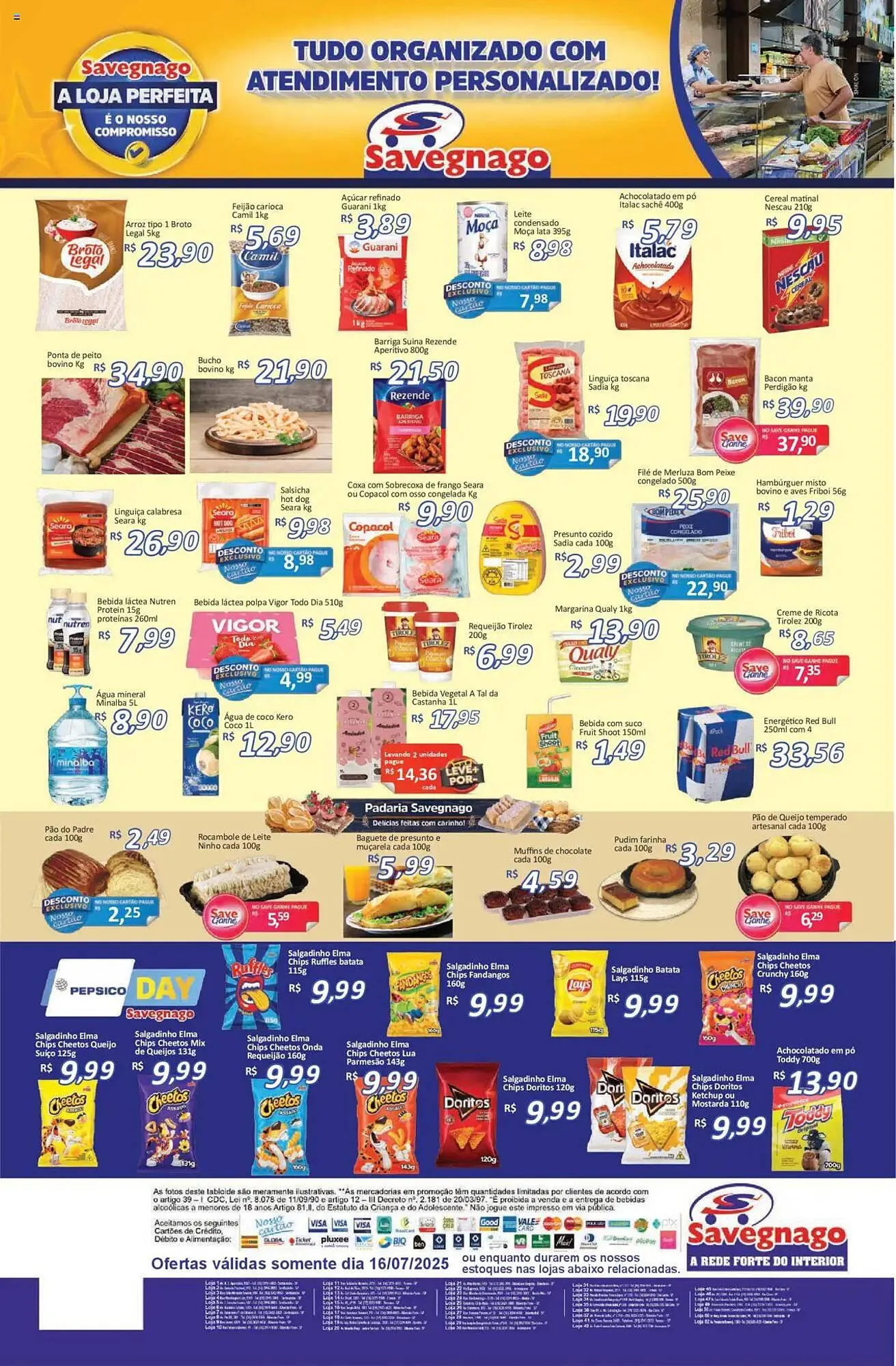 Encarte de Catálogo Supermercados Savegnago 16 de julho até 17 de julho 2025 - Pagina 2