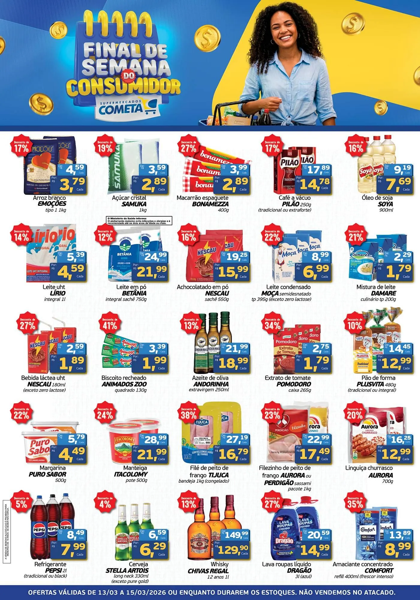 Encarte de Encarte Cometa Supermercados 13 de março até 15 de março 2026 - Pagina 1
