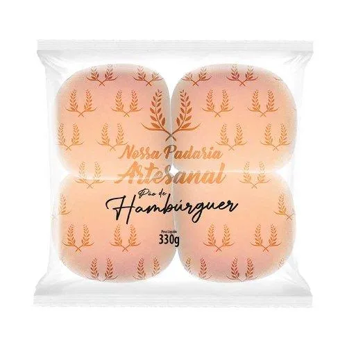 Pão de Hambúrguer Nossa Padaria Artesanal 330g