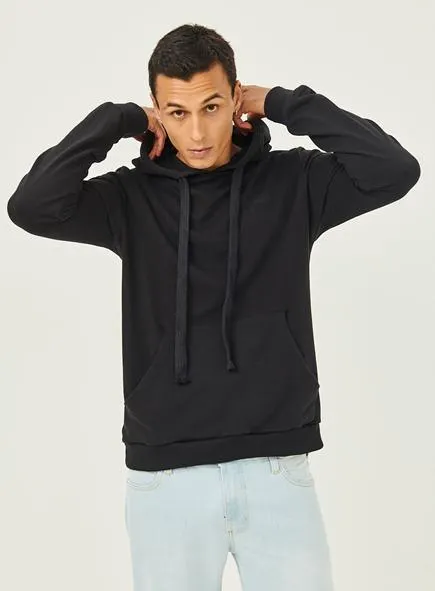 Blusão Moletom Com Capuz Canguru