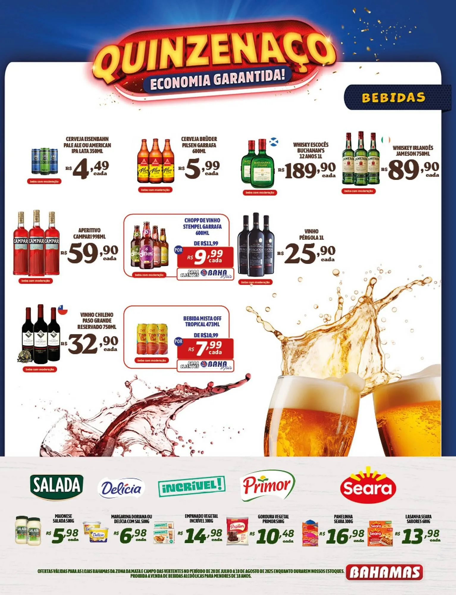 Encarte de Catálogo Bahamas Supermercados 28 de julho até 10 de agosto 2025 - Pagina 10