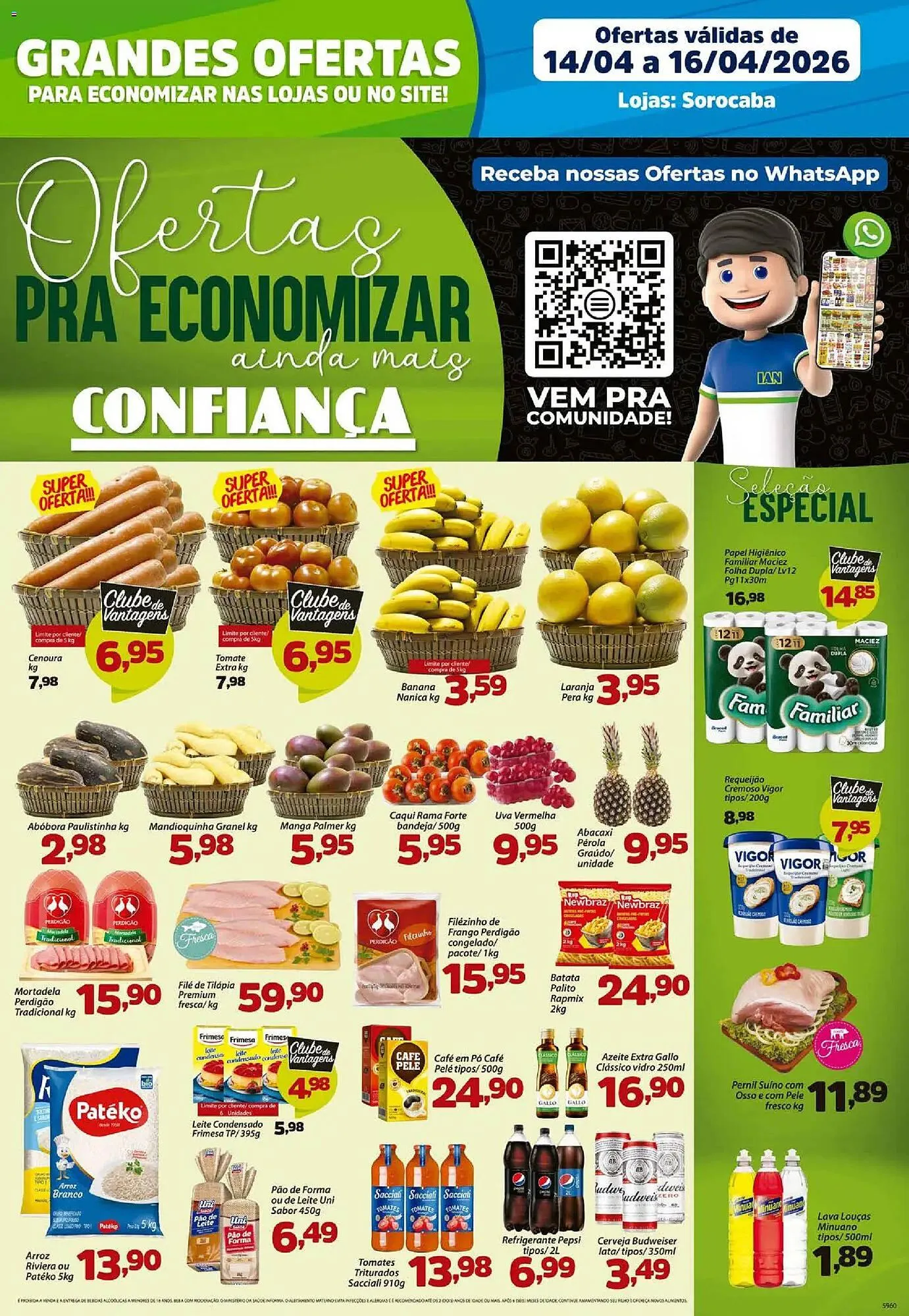 Encarte de Catálogo Confiança Supermercados 14 de abril até 16 de abril 2026 - Pagina 1