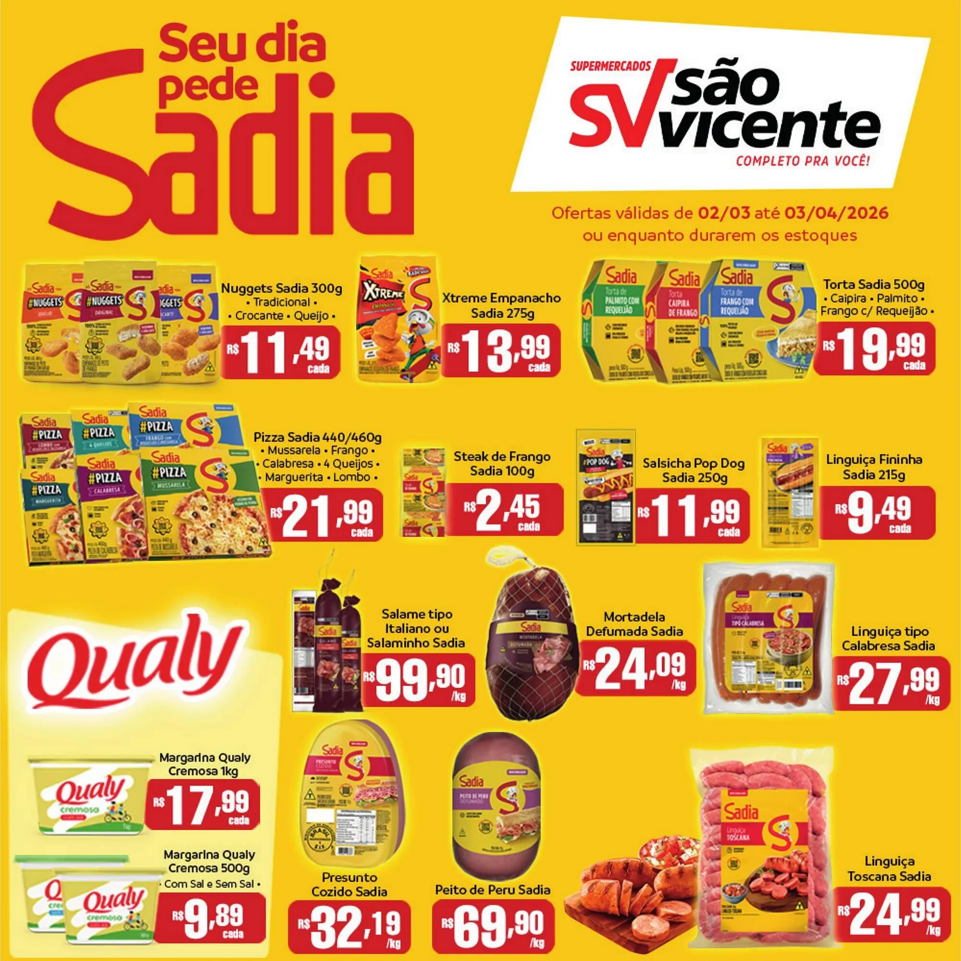 Encarte de Catálogo Supermercados São Vicente 2 de março até 3 de abril 2026 - Pagina 1