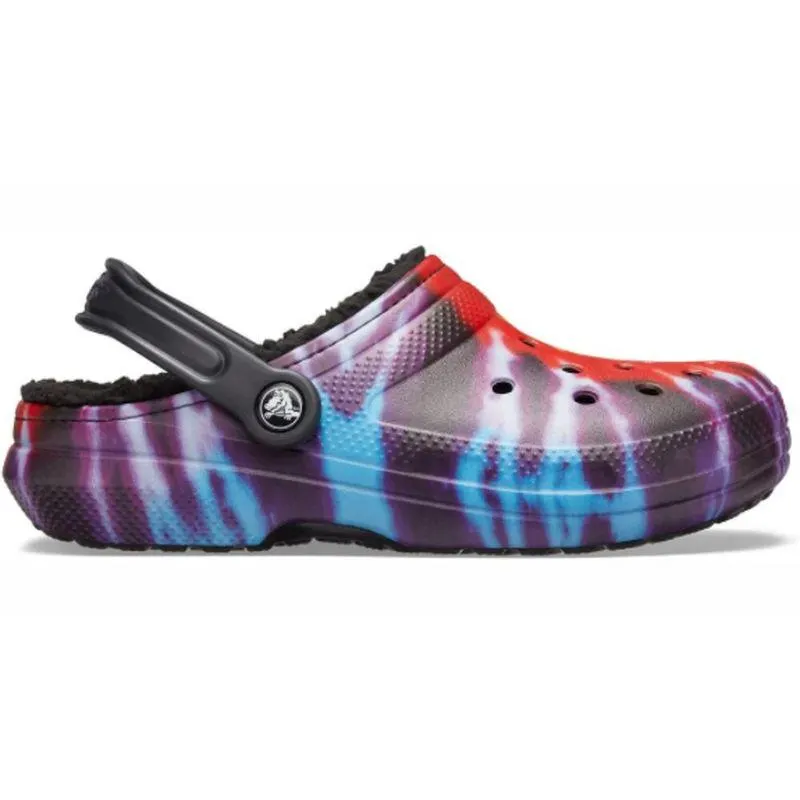 Sandália Crocs Classic Lined Tie Dye Clog MULTI/BLACK