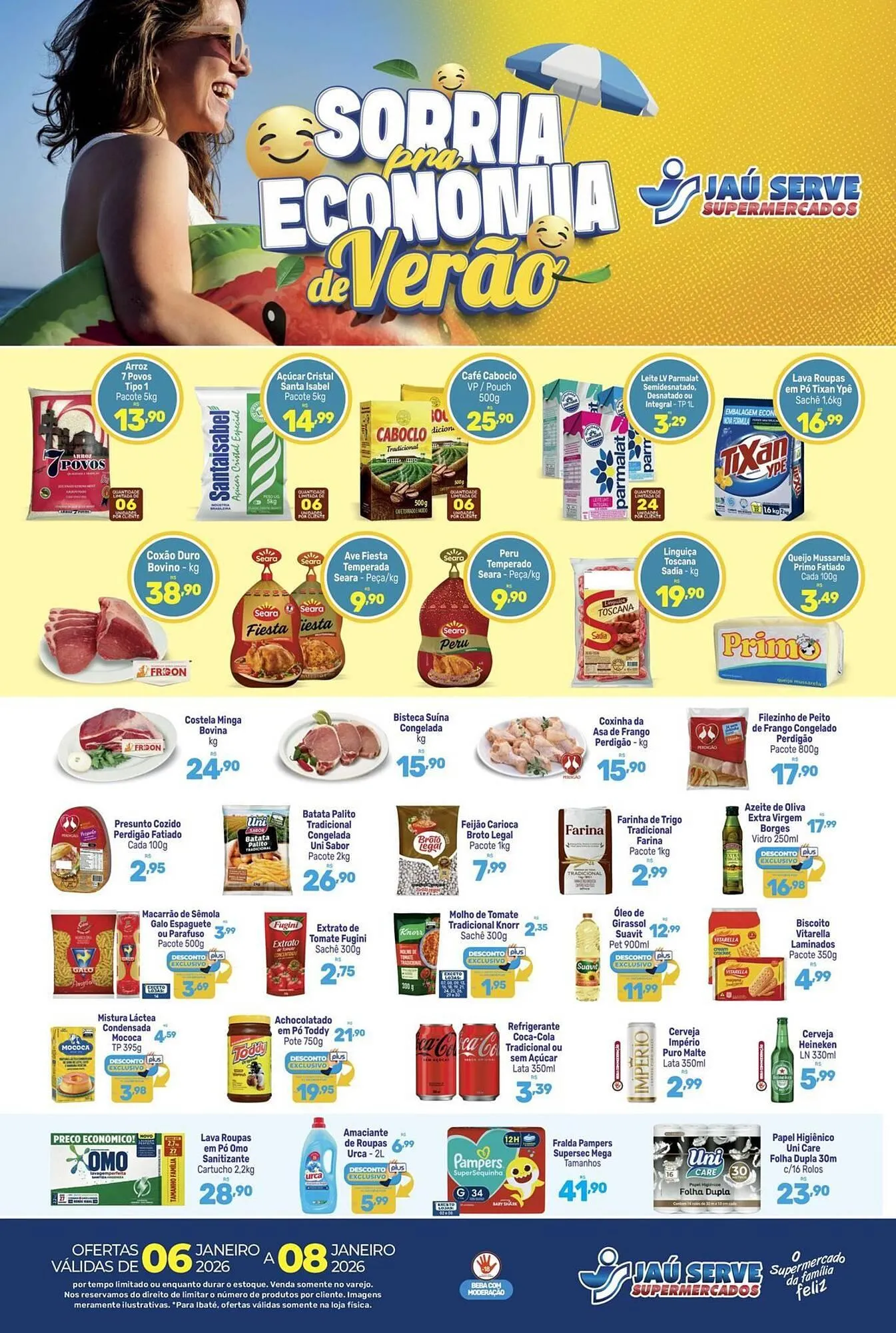 Encarte de Catálogo Supermercados Jau Serve 6 de janeiro até 8 de janeiro 2026 - Pagina 1