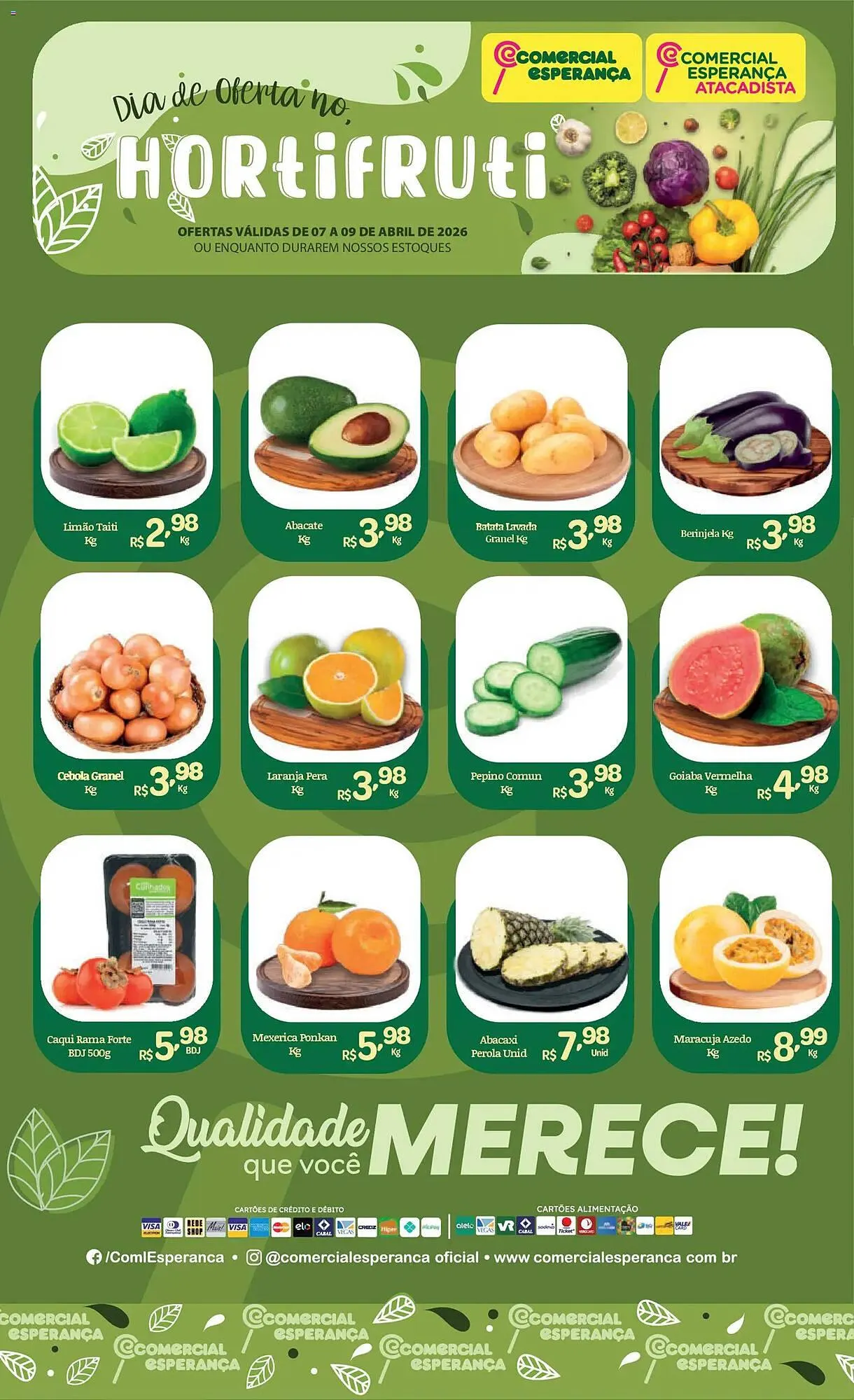 Encarte de Folheto Comercial Esperança 7 de abril até 10 de abril 2026 - Pagina 1