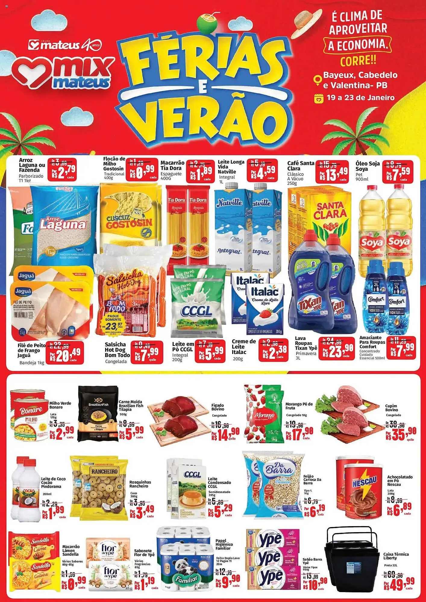 Encarte de Catálogo Supermercados Mateus 19 de janeiro até 23 de janeiro 2026 - Pagina 1