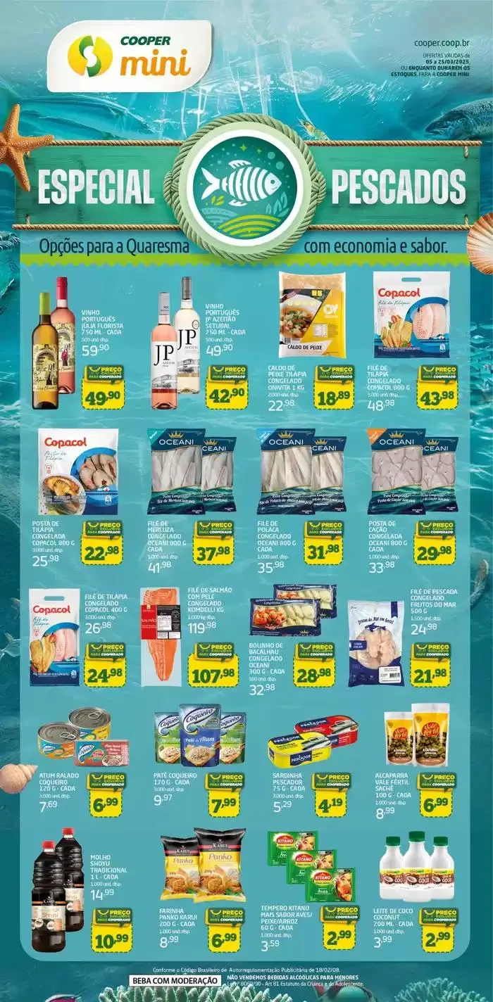 Encarte de Especial Pescados - Mini 5 de março até 25 de março 2025 - Pagina 1
