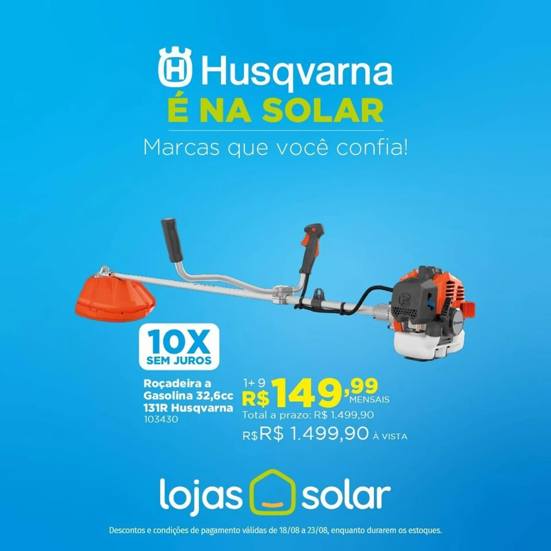 Encarte de Catálogo Lojas Solar 18 de agosto até 23 de agosto 2025 - Pagina 1