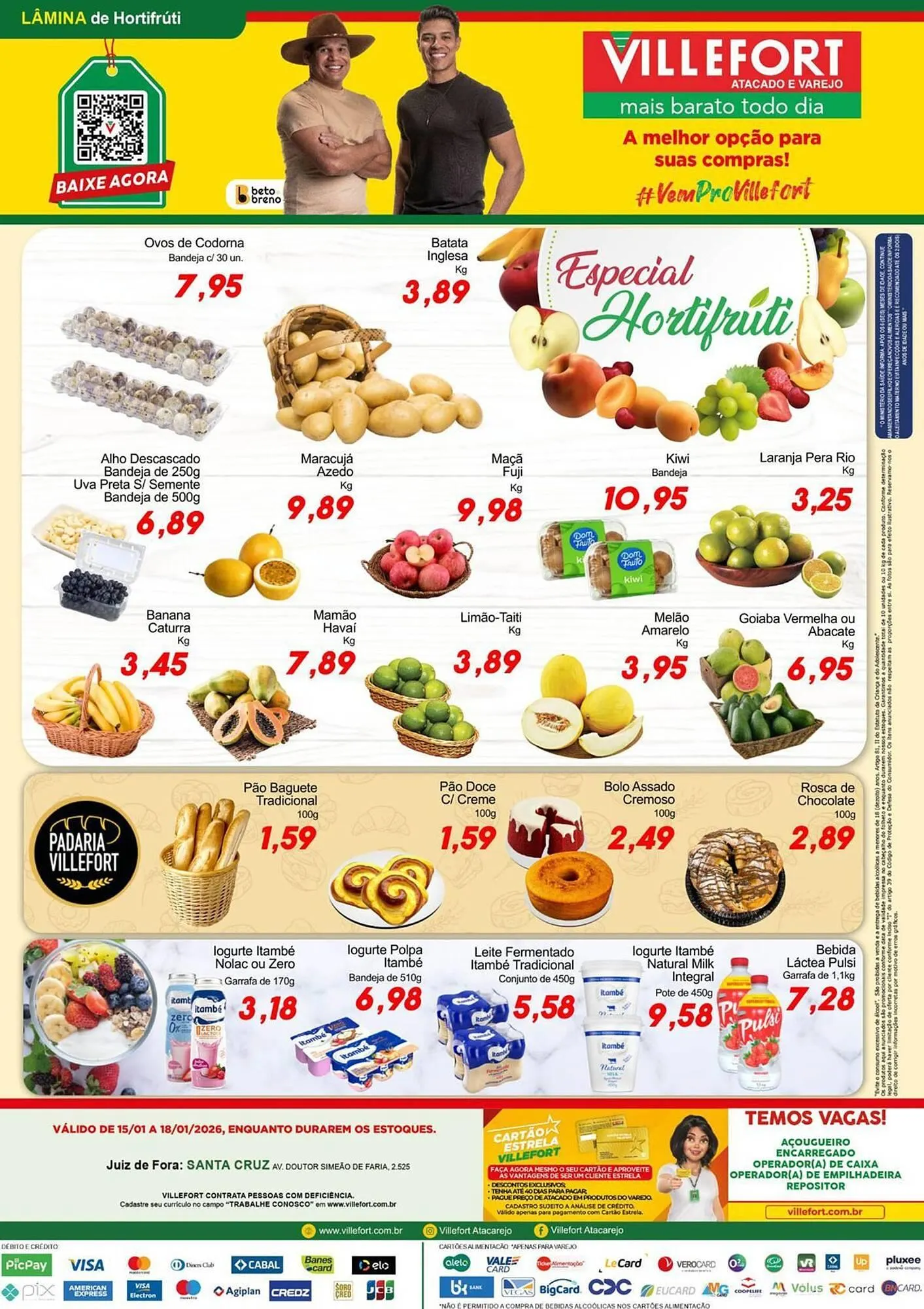 Encarte de Catálogo Villefort Atacadista 15 de janeiro até 18 de janeiro 2026 - Pagina 1