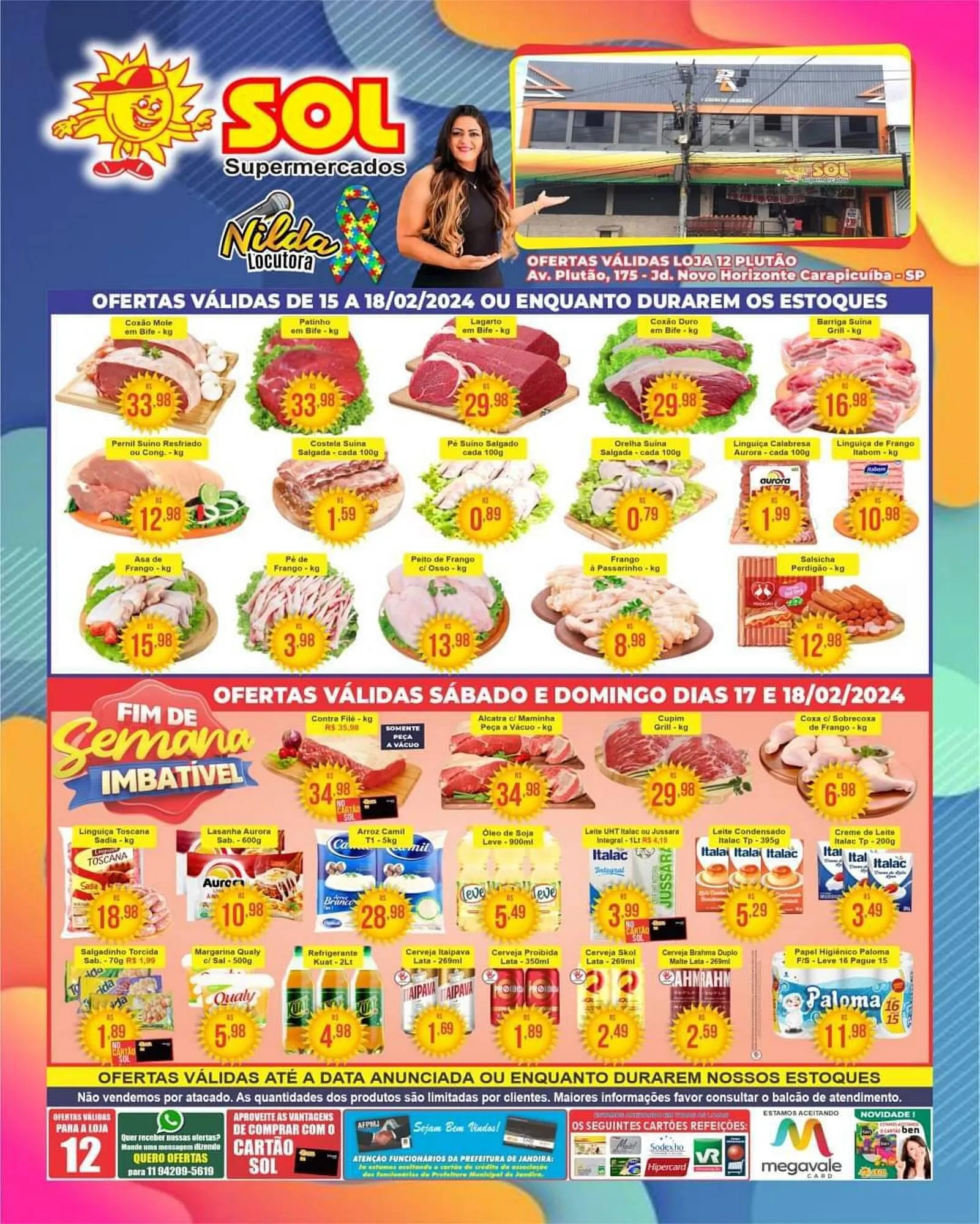 Encarte de Catálogo Sol Supermercados 15 de fevereiro até 19 de fevereiro 2024 - Pagina