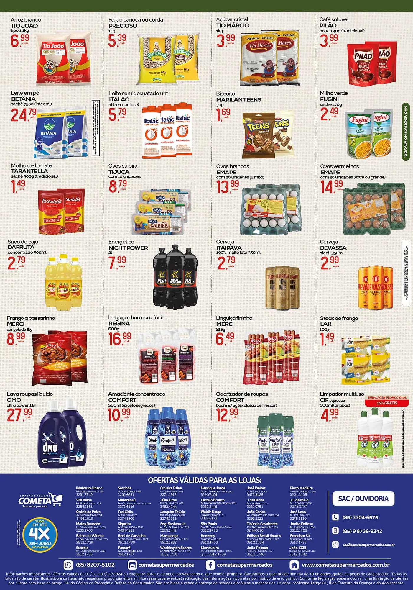 Encarte de Catálogo Cometa Supermercados 1 de dezembro até 3 de dezembro 2024 - Pagina 2