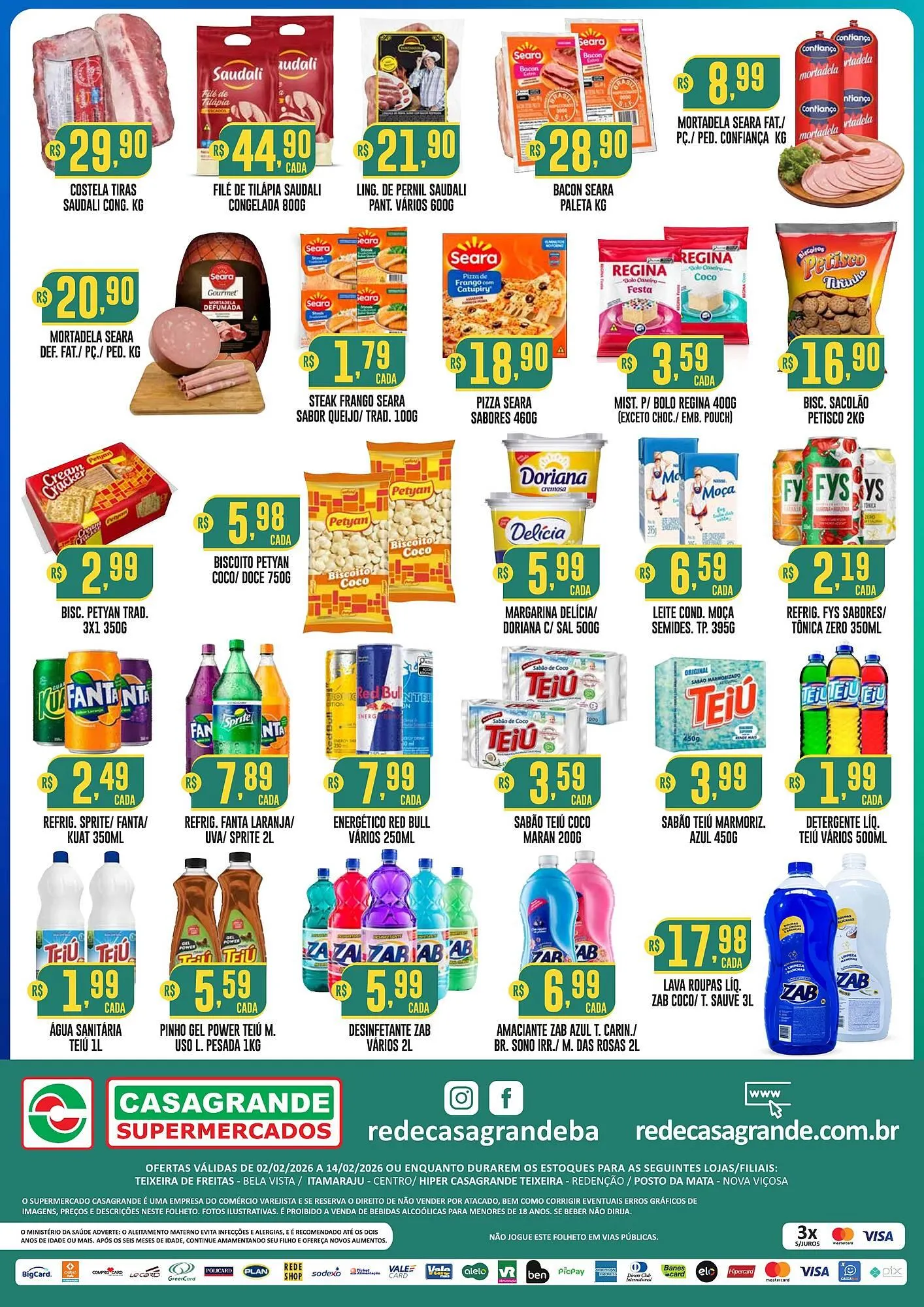 Encarte de Catálogo Casagrande Supermercados 9 de fevereiro até 14 de fevereiro 2026 - Pagina 2