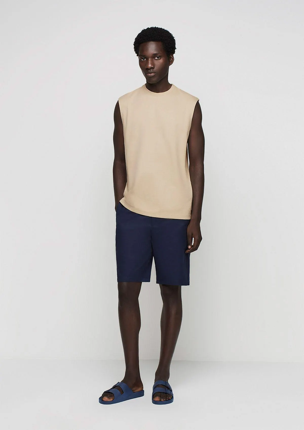 Shorts Masculino De Banho Em Tecido - Azul