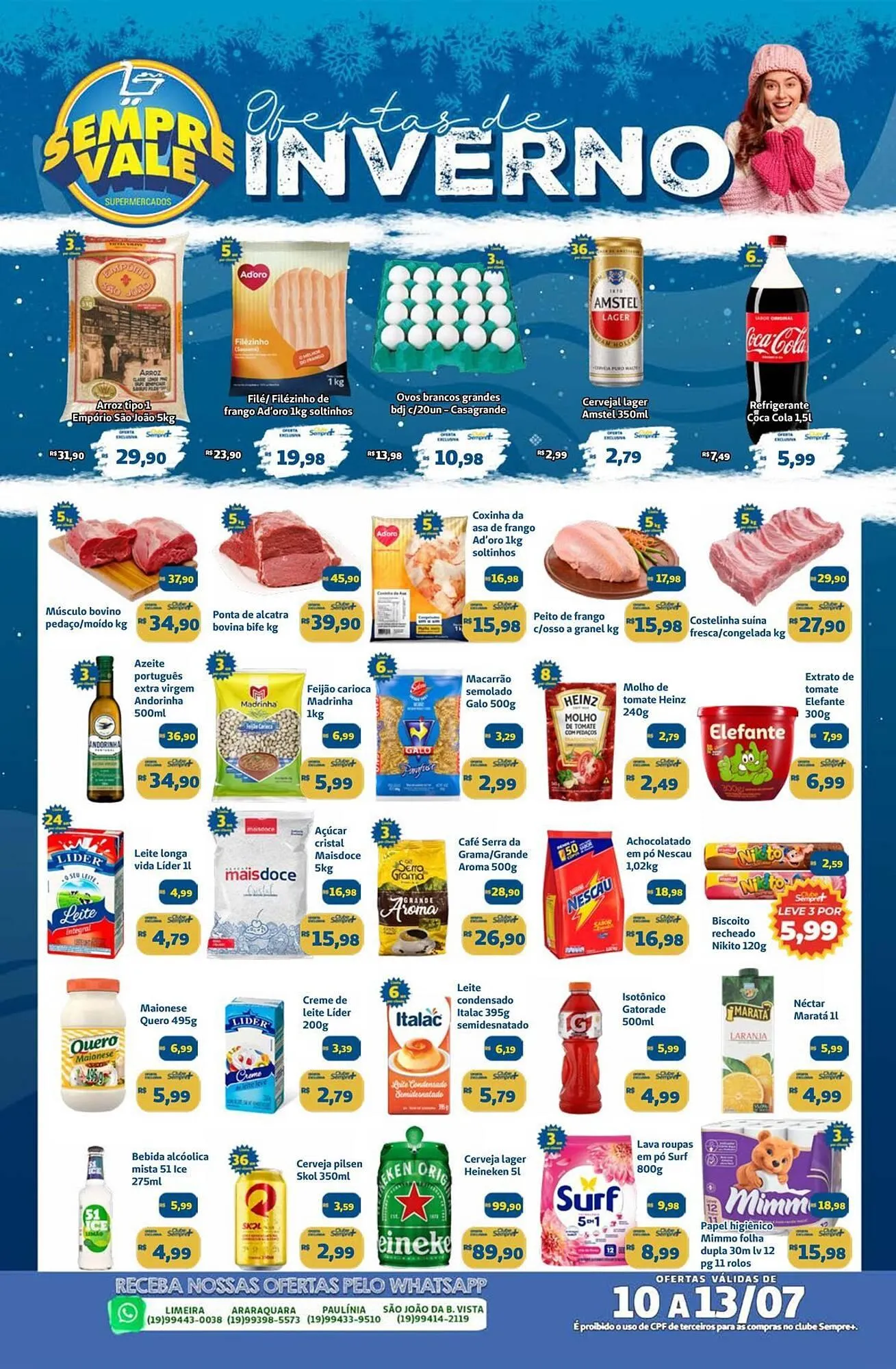 Encarte de Catálogo Sempre Vale Supermercados 10 de julho até 13 de julho 2025 - Pagina 1