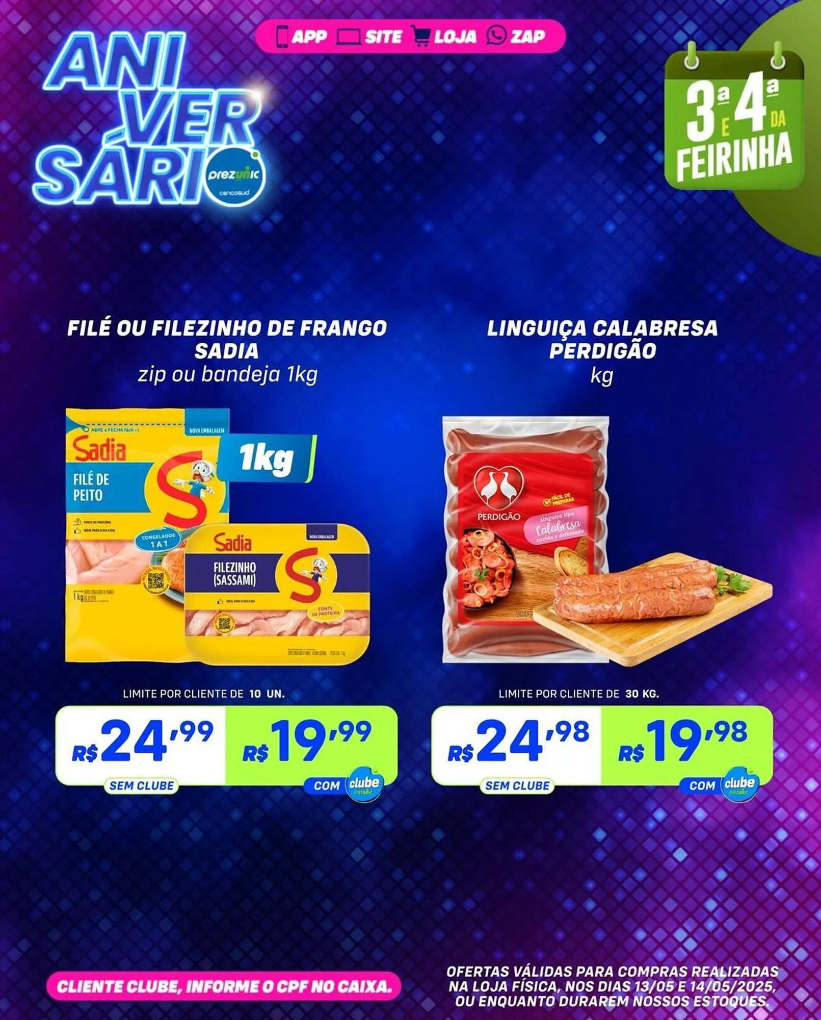 Encarte de Catálogo Prezunic 13 de maio até 14 de maio 2025 - Pagina 1