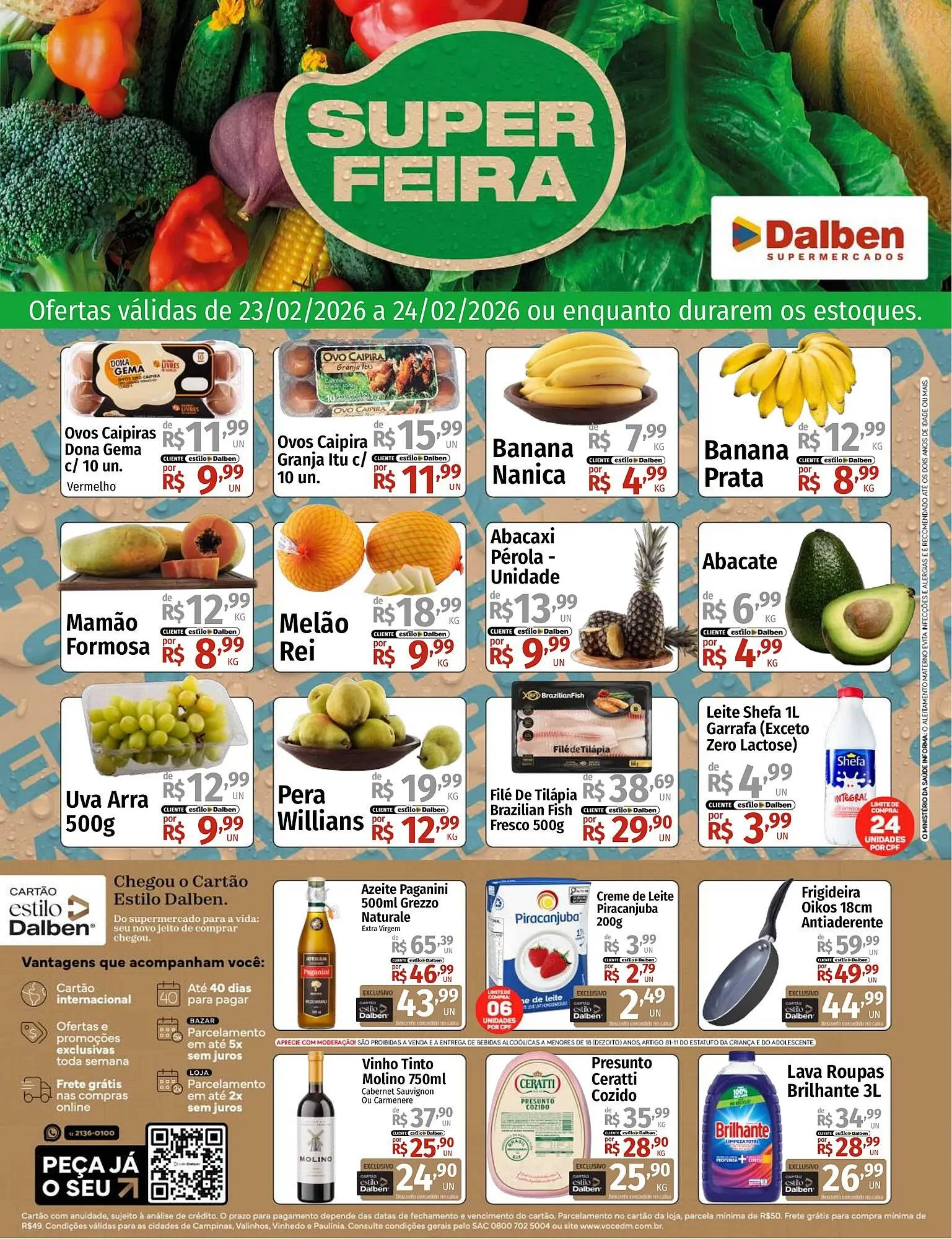 Encarte de Catálogo Supermercado Dalben 23 de fevereiro até 24 de fevereiro 2026 - Pagina 1